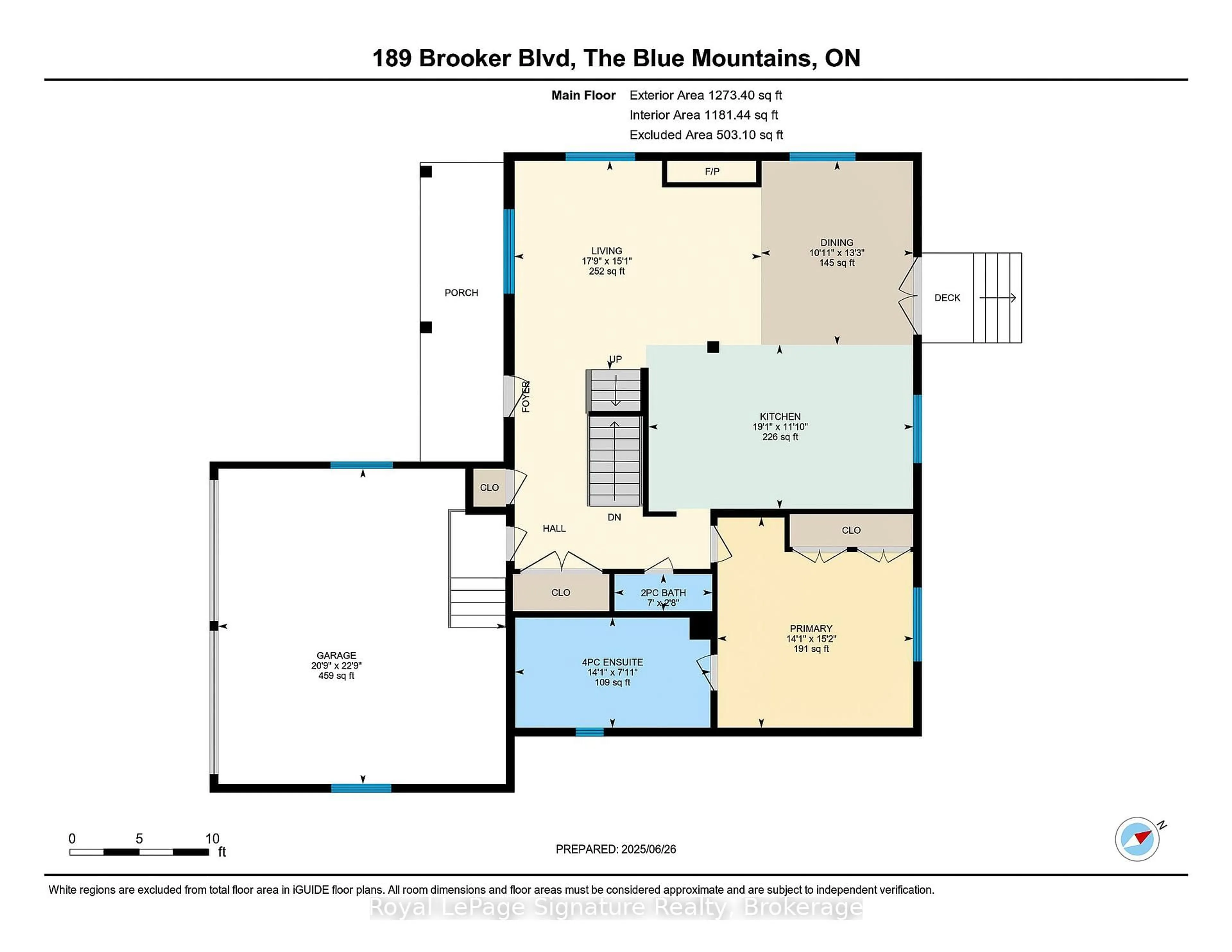 Floor plan for 189 Brooker Blvd, Blue Mountains Ontario L9Y 0L3