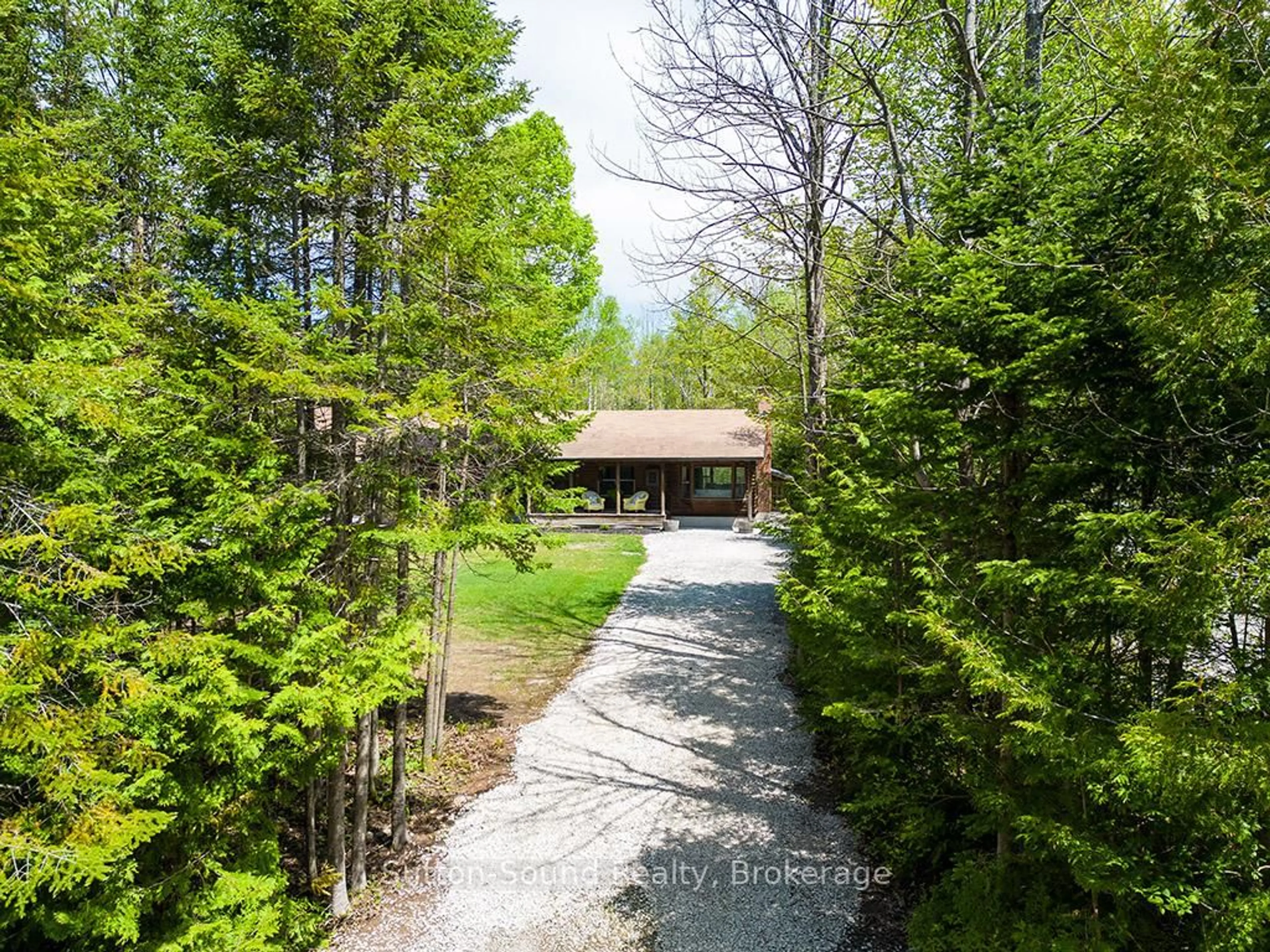 A pic from outside/outdoor area/front of a property/back of a property/a pic from drone, forest/trees view for 642 BOAT LAKE Rd, South Bruce Peninsula Ontario N0H 2T0