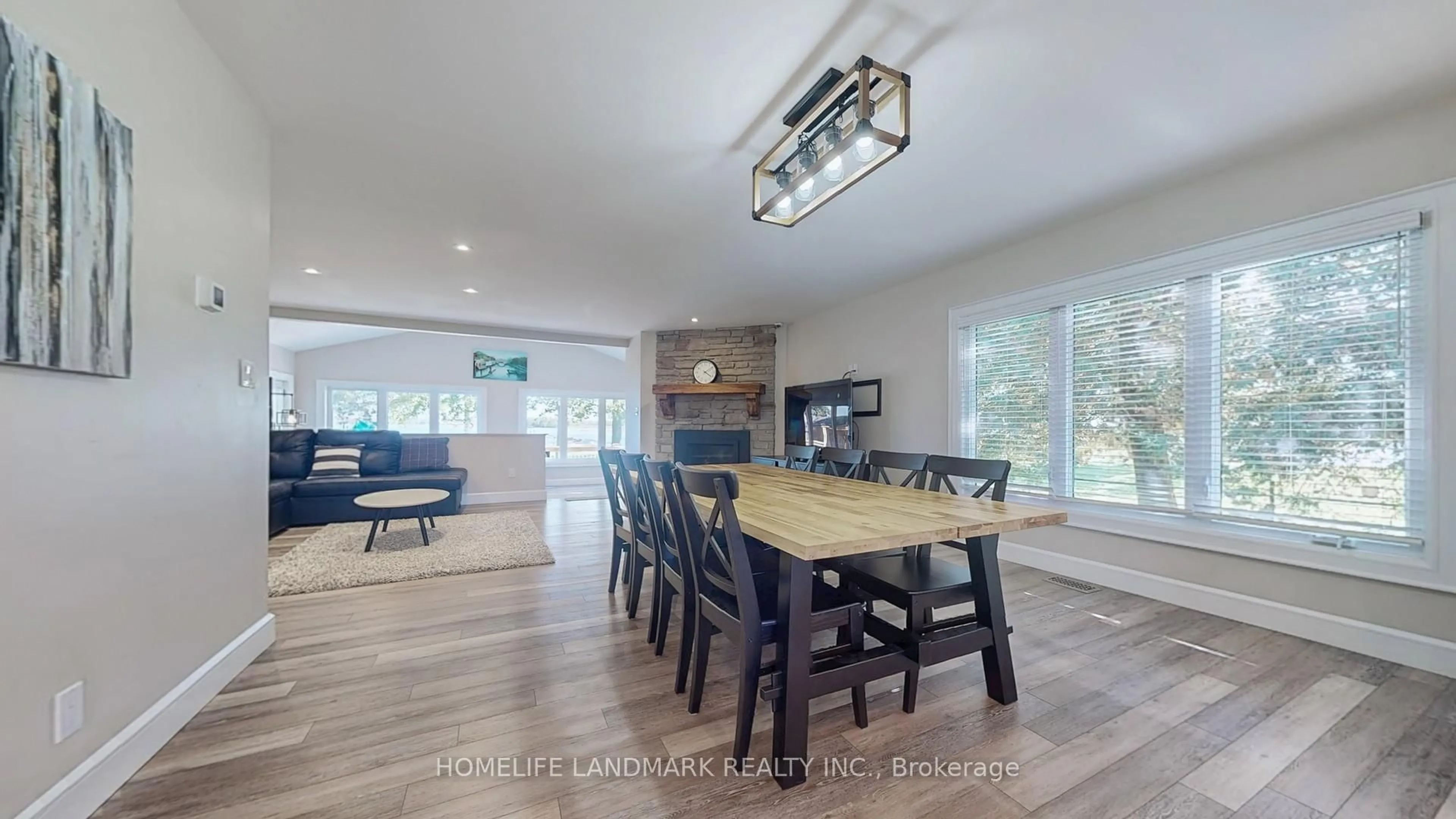 Open concept kitchen, wood/laminate floor for 208 Lakeshore Dr, Kawartha Lakes Ontario K0M 1A0