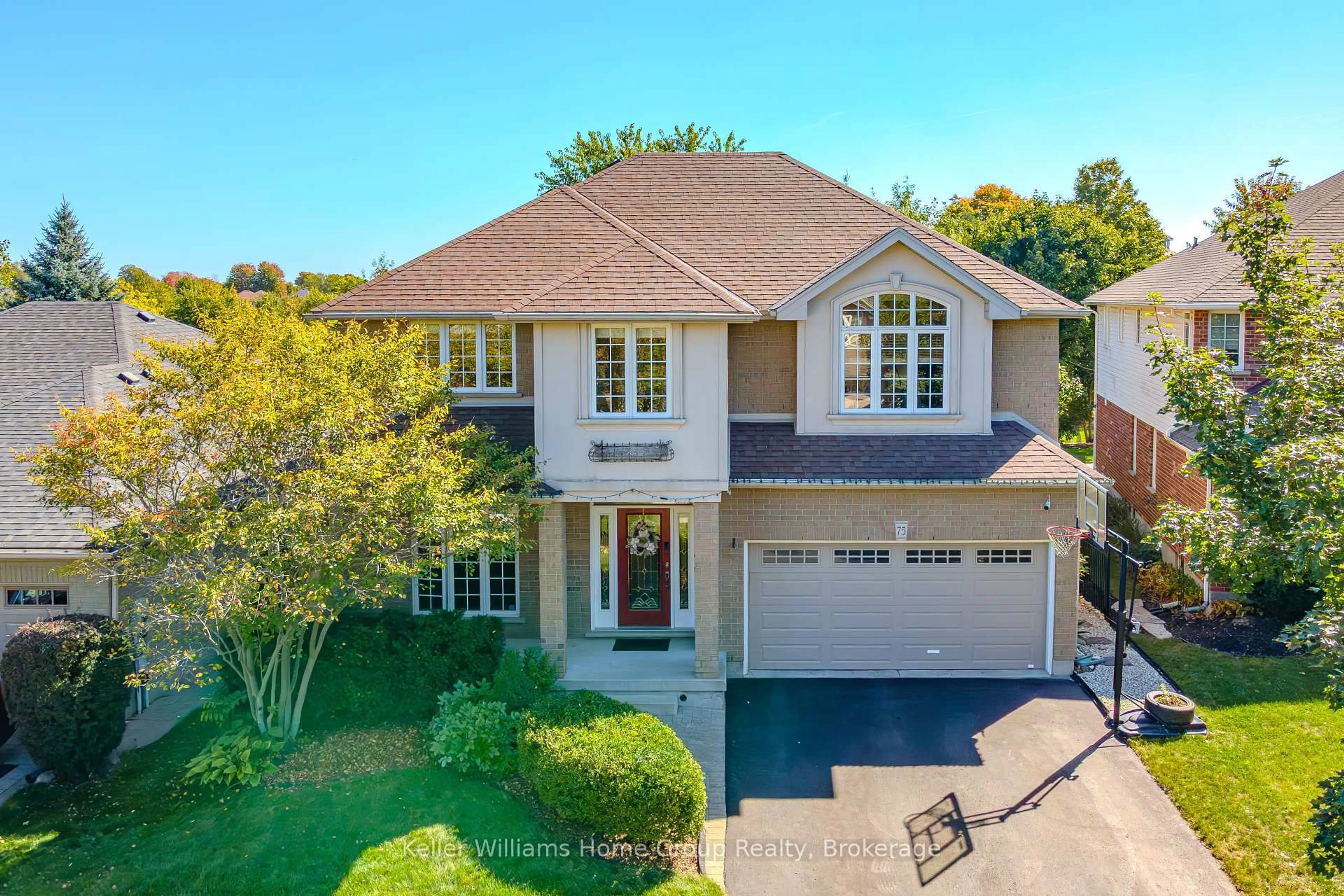 A pic from outside/outdoor area/front of a property/back of a property/a pic from drone, street for 75 Hazelwood Dr, Guelph Ontario N1C 1A4
