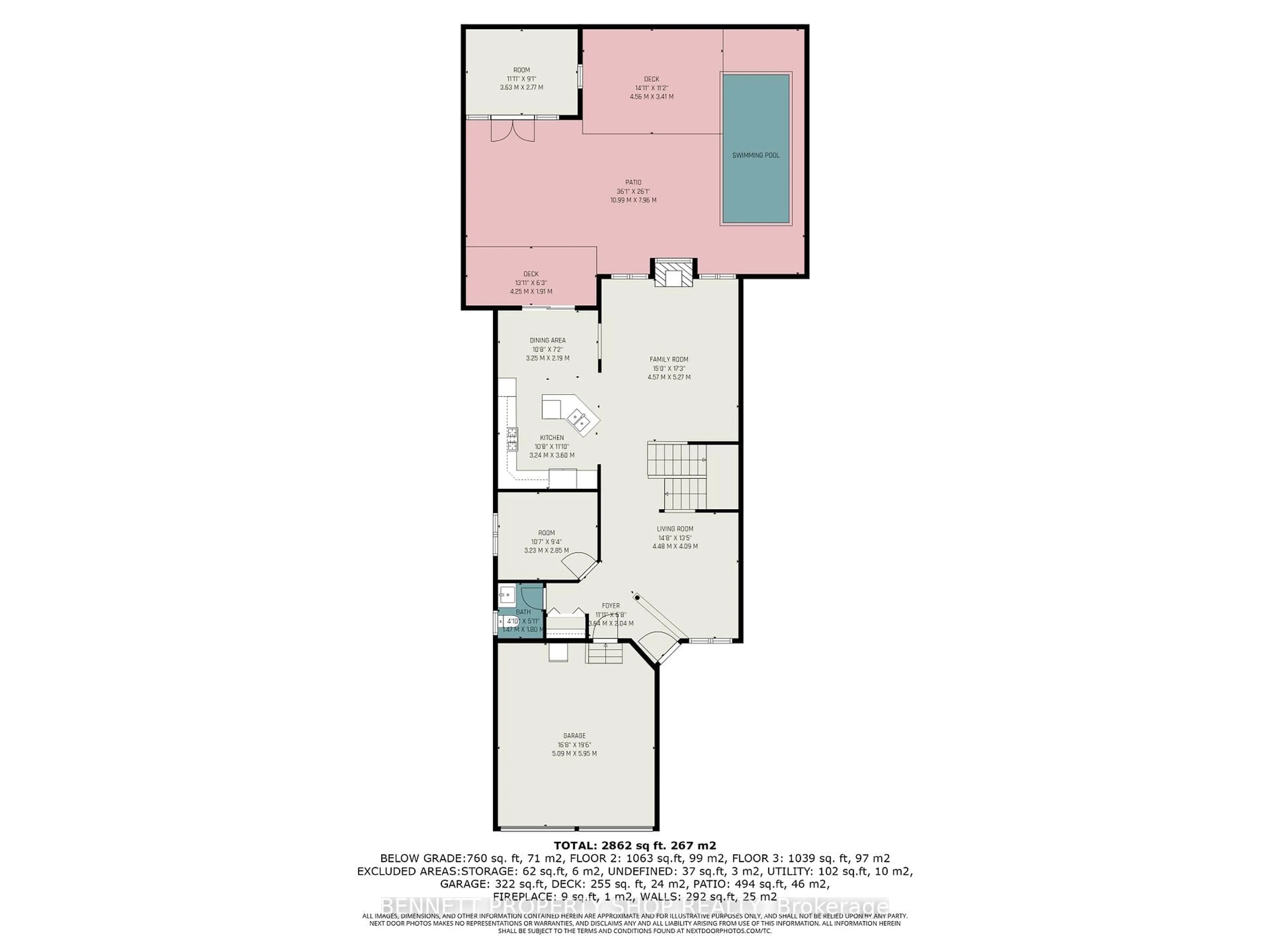 Floor plan for 167 Portrush Ave, Ottawa Ontario K2J 5J4