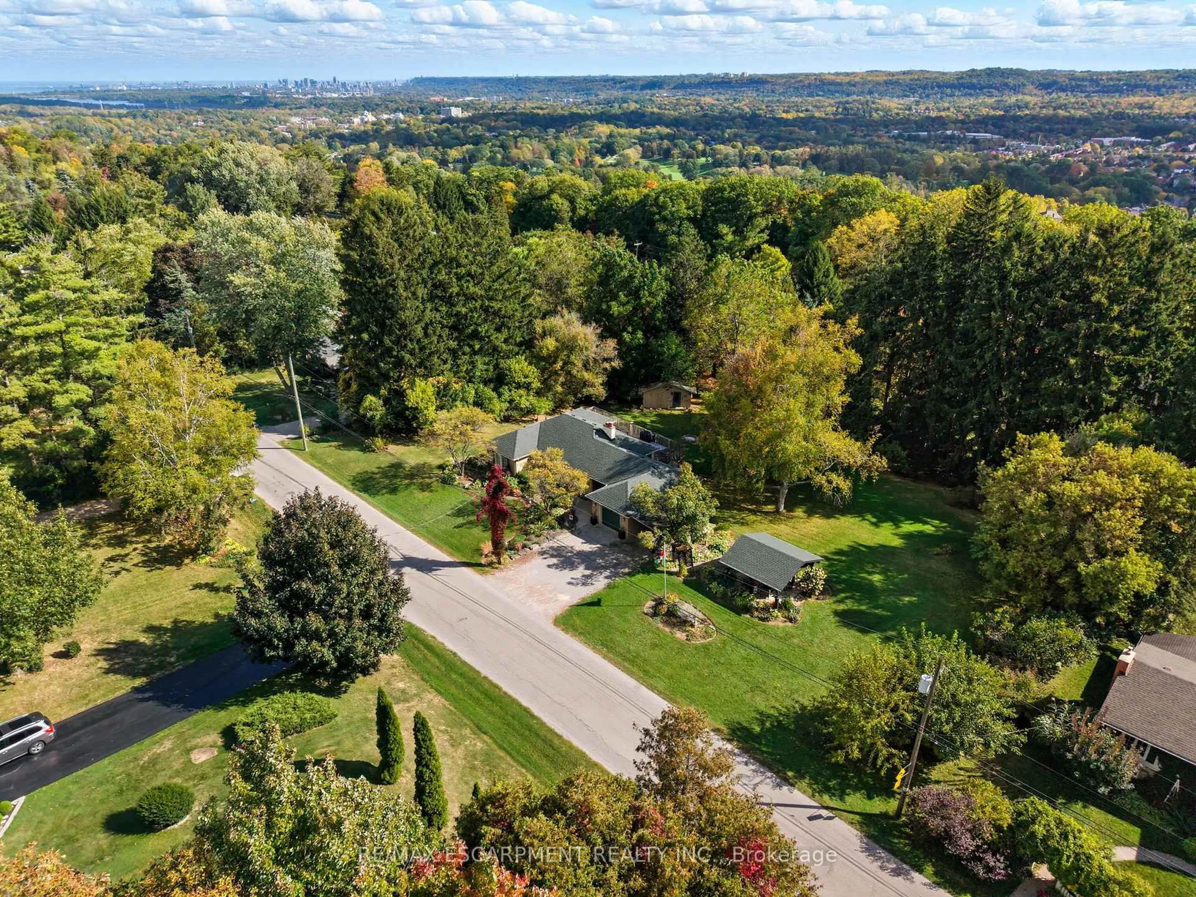 A pic from outside/outdoor area/front of a property/back of a property/a pic from drone, forest/trees view for 136 HILLCREST Ave, Hamilton Ontario L9H 4X8