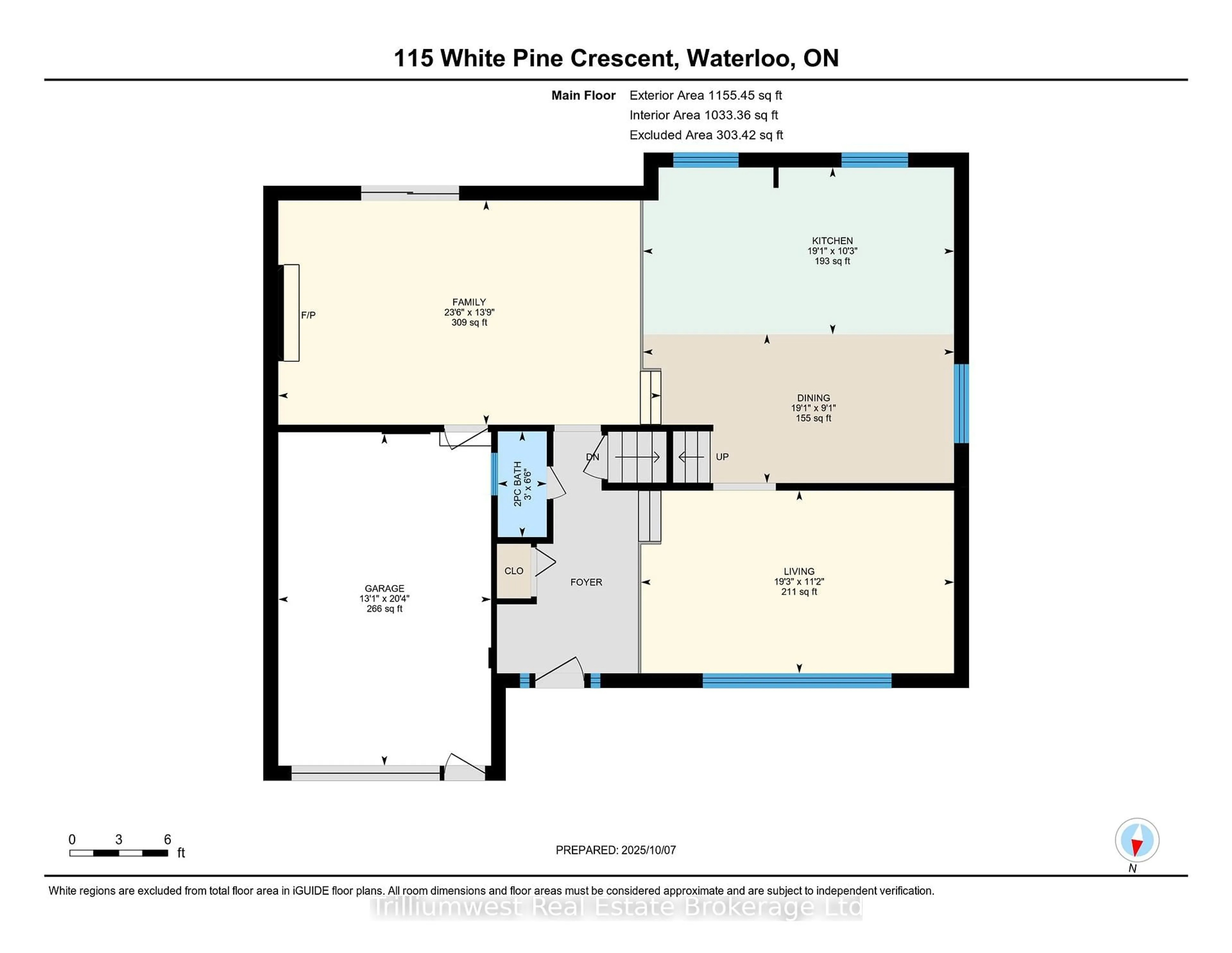 Floor plan for 115 White Pine Cres, Waterloo Ontario N2V 1B3