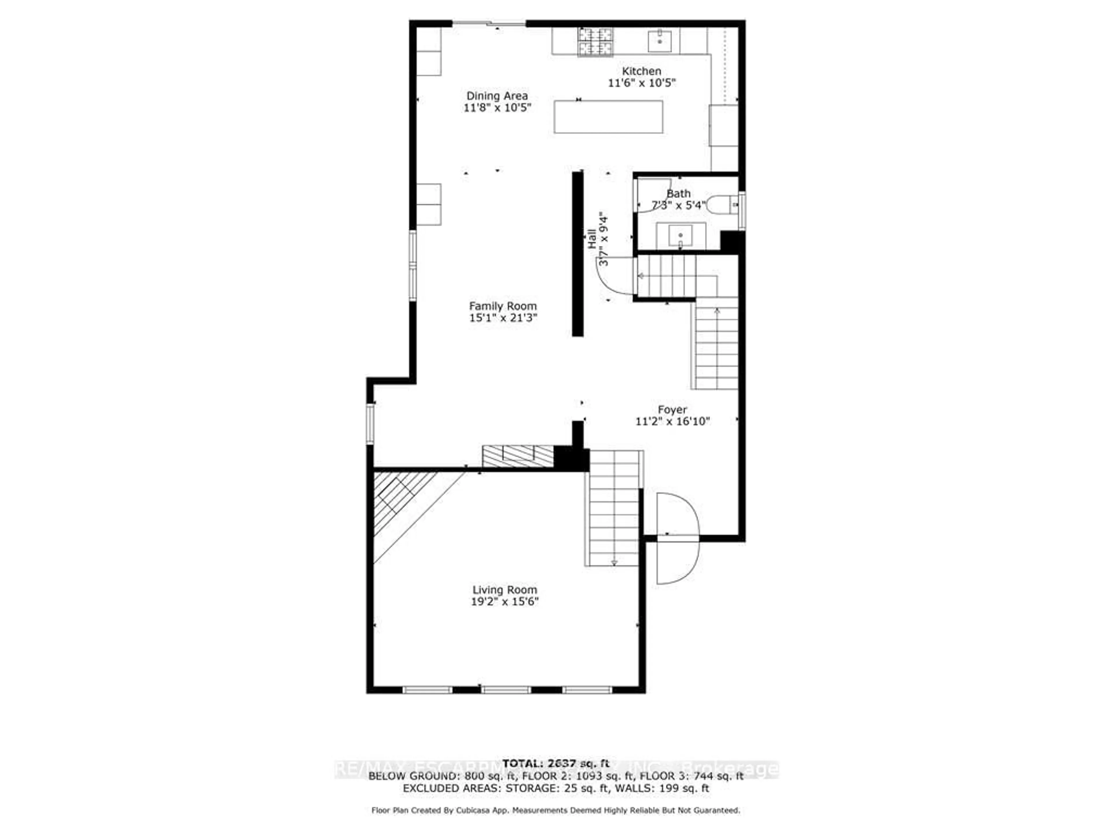 Floor plan for 245 First Rd, Hamilton Ontario L8J 1H4