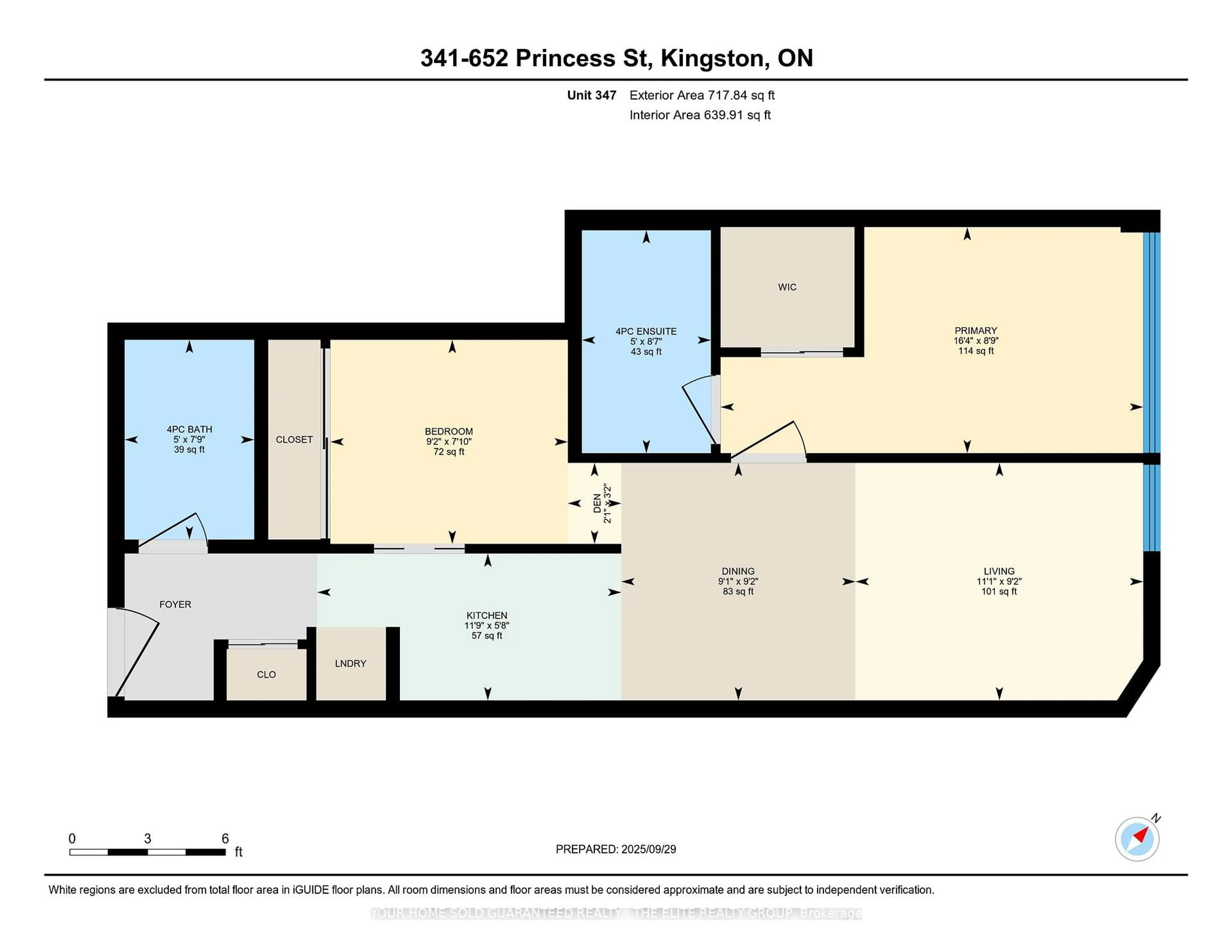 Floor plan for 652 Princess St #341, Kingston Ontario K7L 3Z9