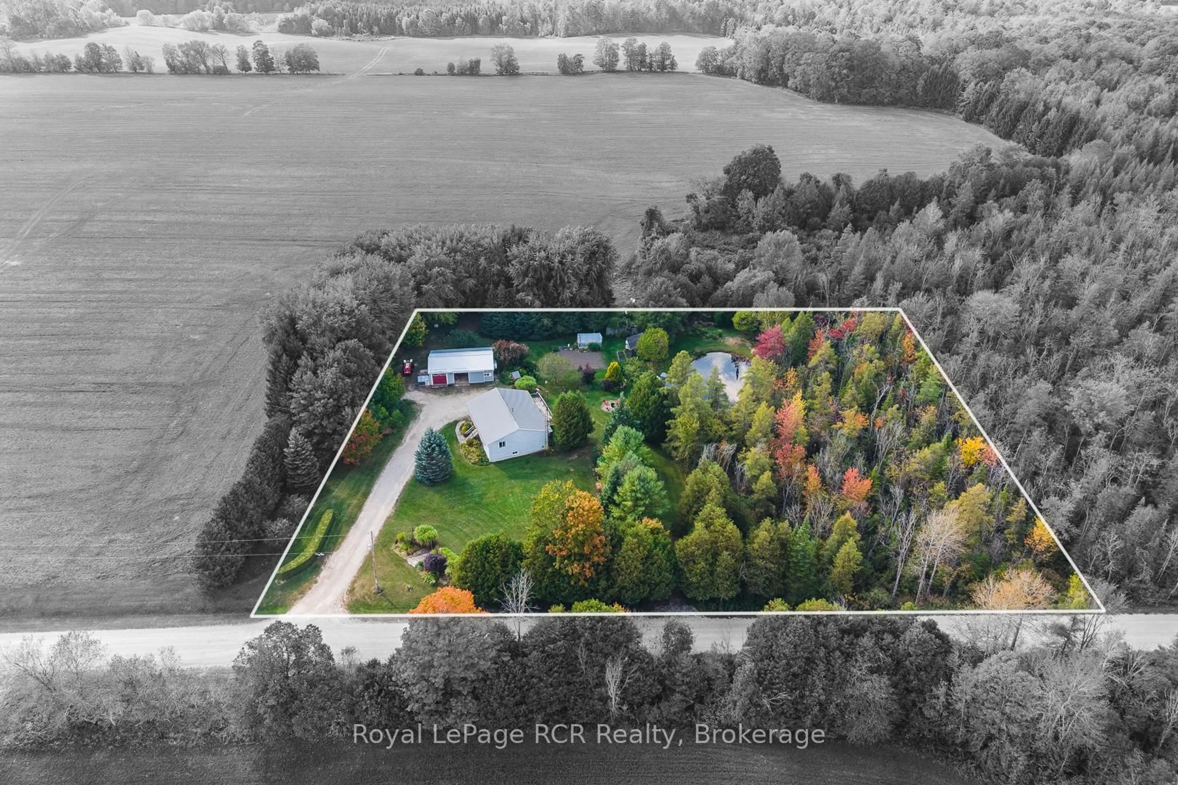 A pic from outside/outdoor area/front of a property/back of a property/a pic from drone, unknown for 74074 10 Sdrd, West Grey Ontario N0G 1S0