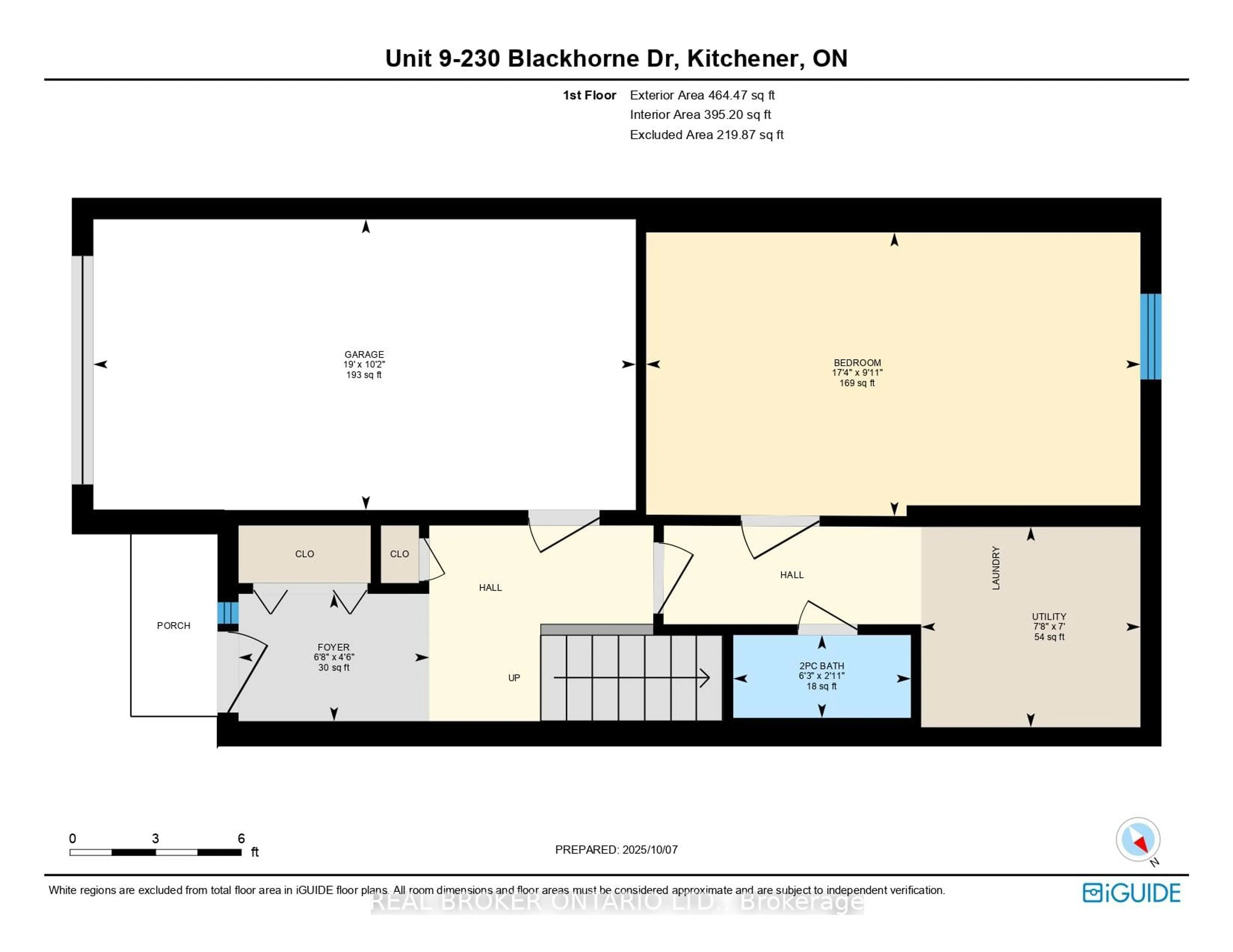 Floor plan for 230 Blackhorne Dr #9, Kitchener Ontario N2E 1Z4