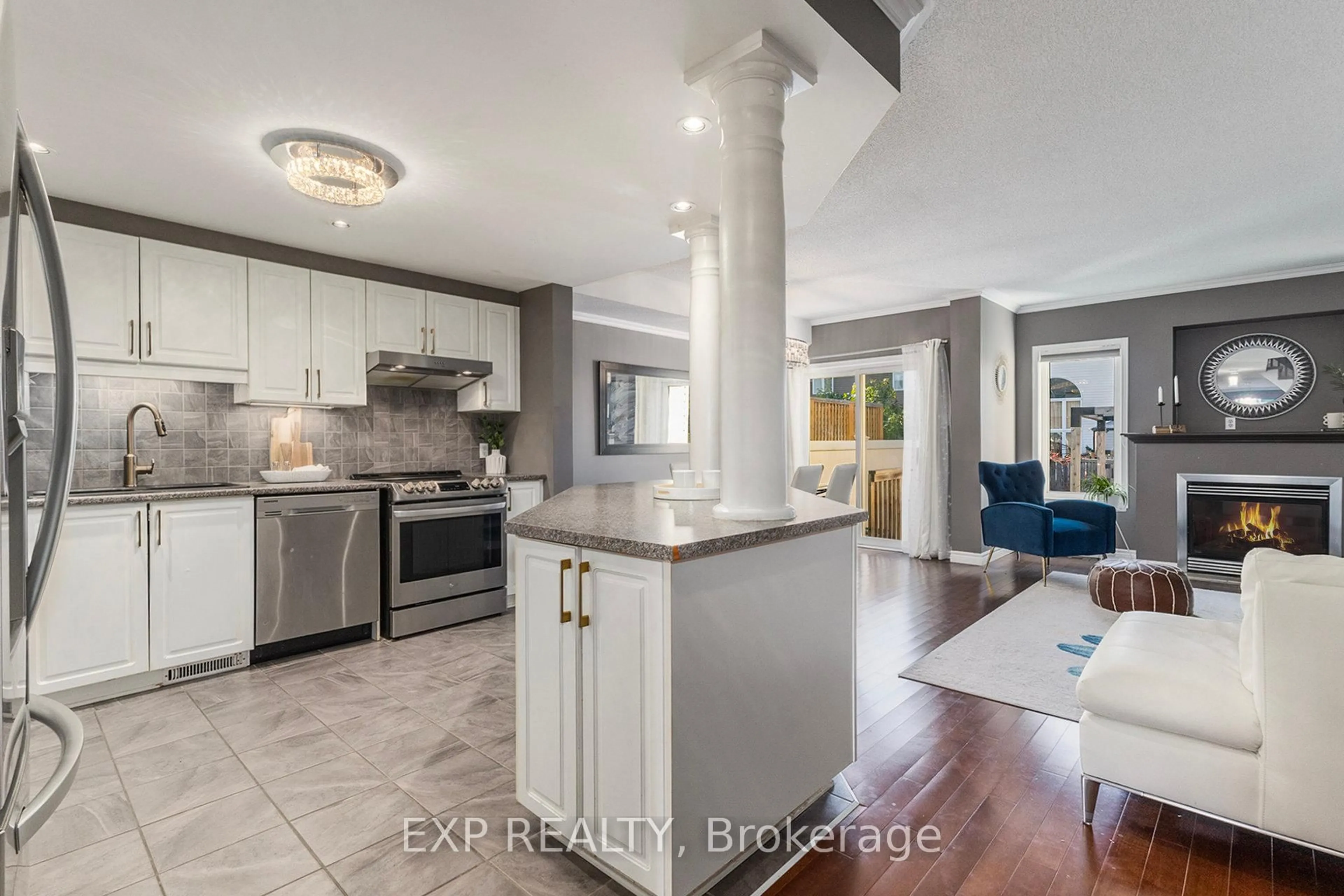 Open concept kitchen, ceramic/tile floor for 1550 Demeter St, Ottawa Ontario K4A 4Y9