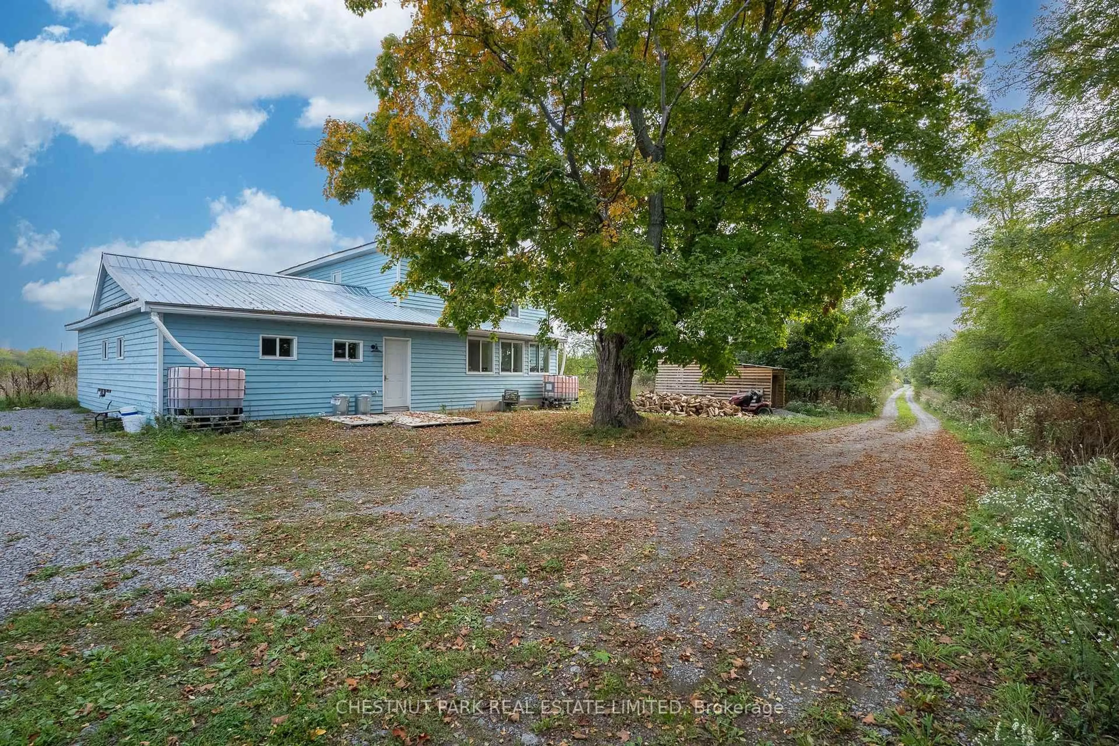 A pic from outside/outdoor area/front of a property/back of a property/a pic from drone, water/lake/river/ocean view for 206 Stinson Block Rd, Prince Edward County Ontario K0K 1T0