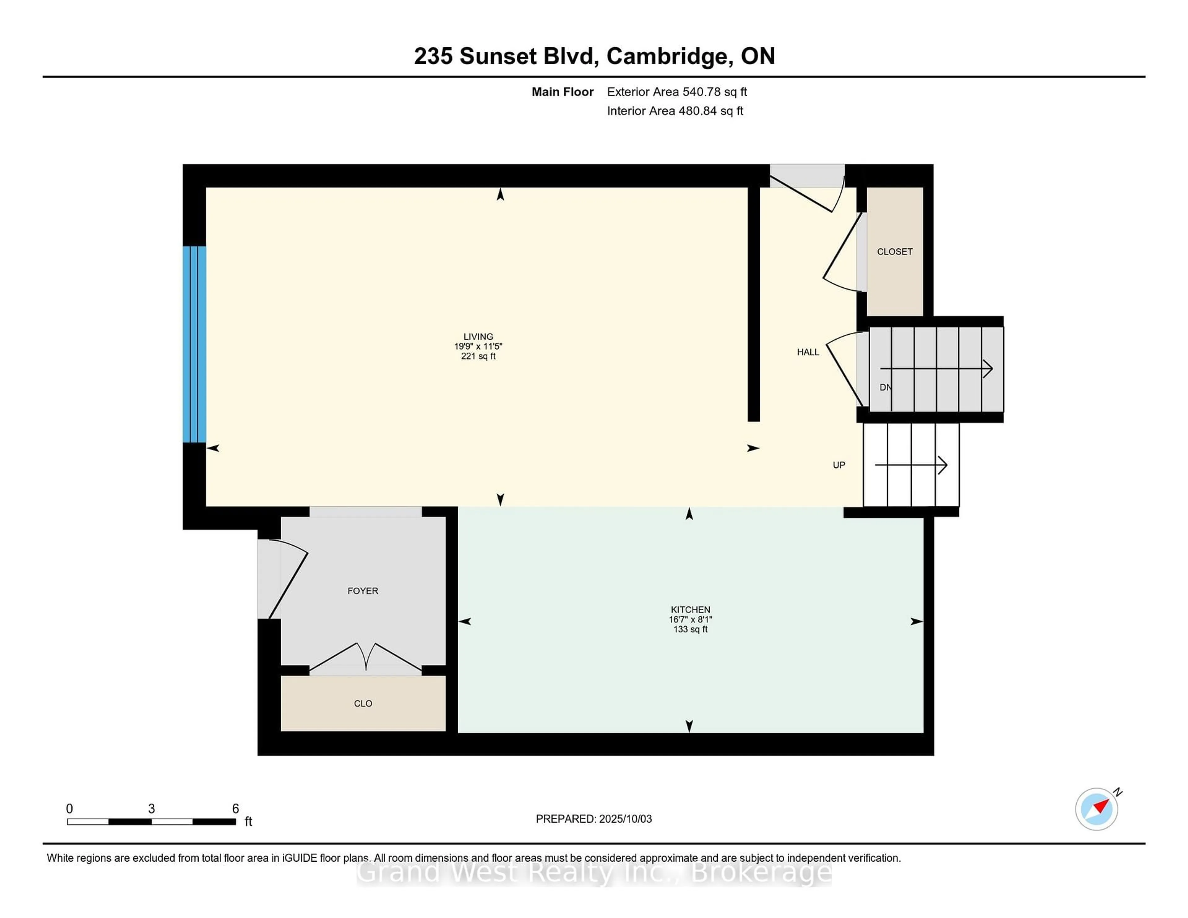Floor plan for 235 Sunset Blvd, Cambridge Ontario N1S 4M4