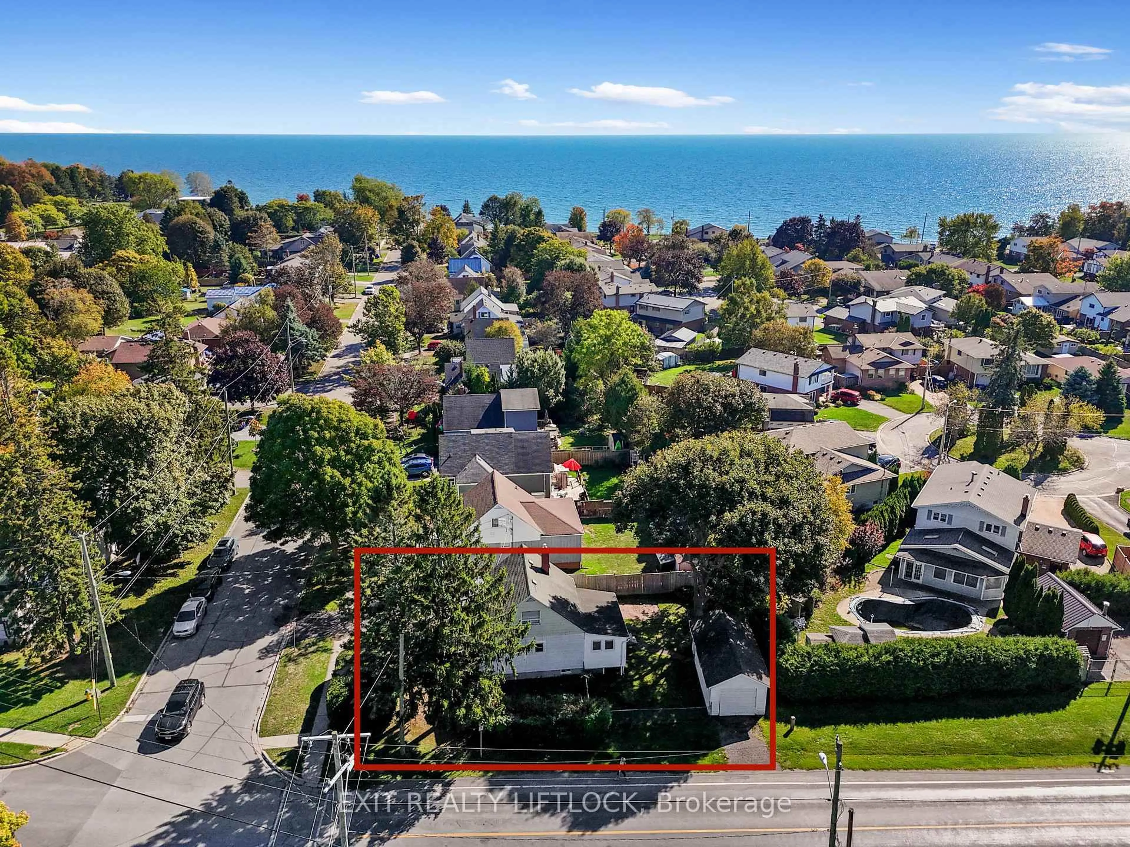 A pic from outside/outdoor area/front of a property/back of a property/a pic from drone, water/lake/river/ocean view for 219 Burnham St, Cobourg Ontario K9A 2W5