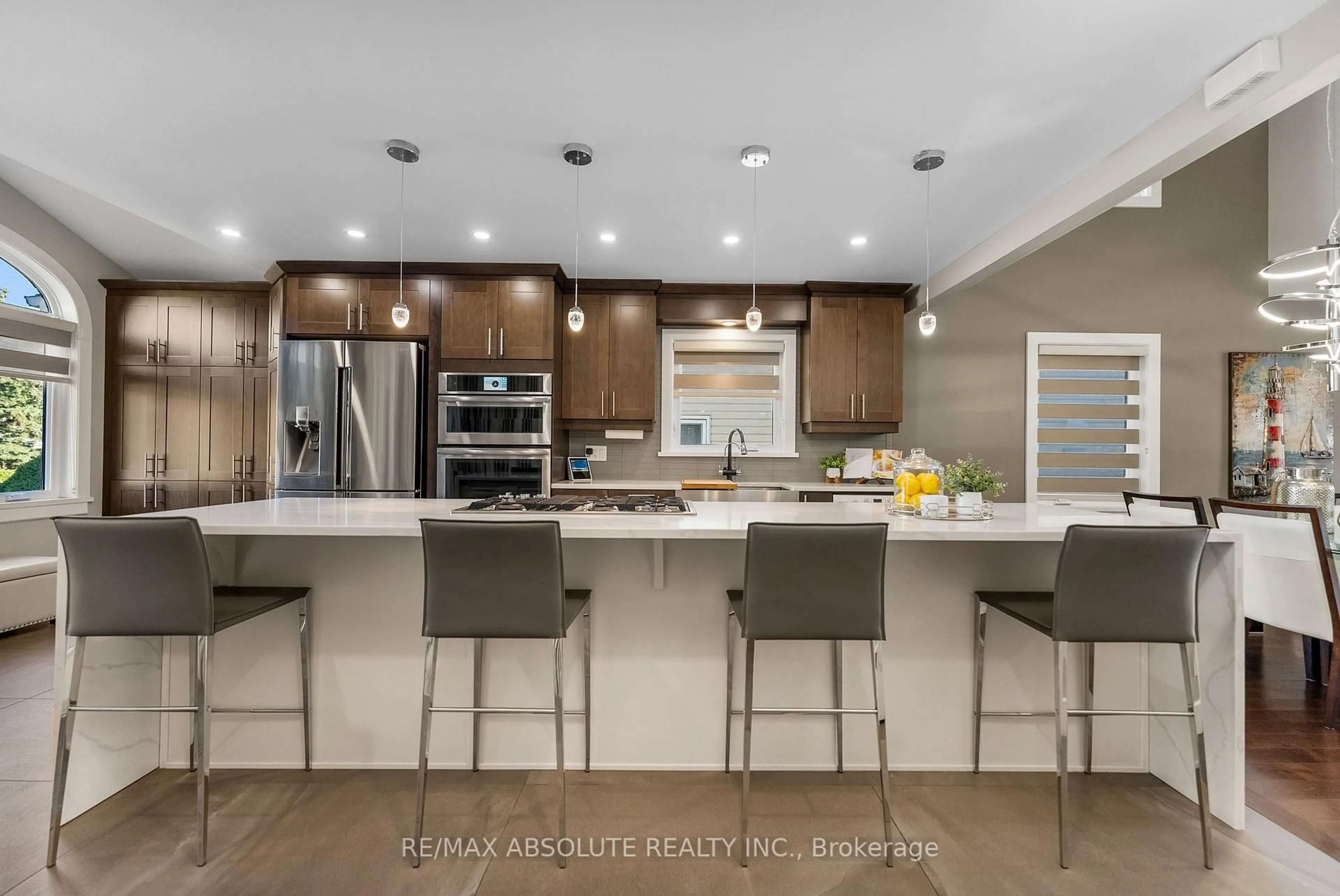 Open concept kitchen, ceramic/tile floor for 1813 Elmridge Dr, Gloucester Ontario K1J 6S3