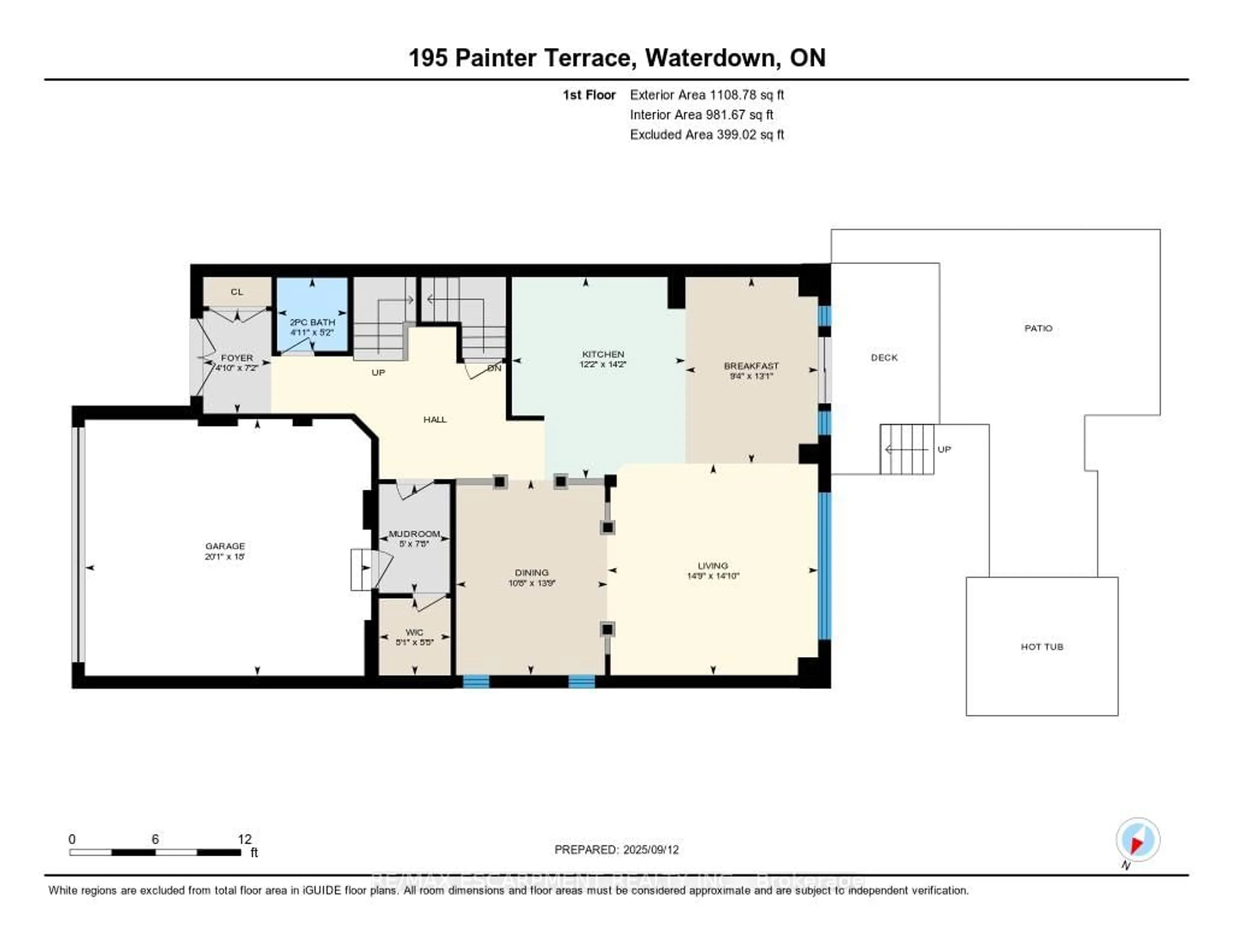 Floor plan for 195 Painter Terr, Hamilton Ontario L8B 0V6