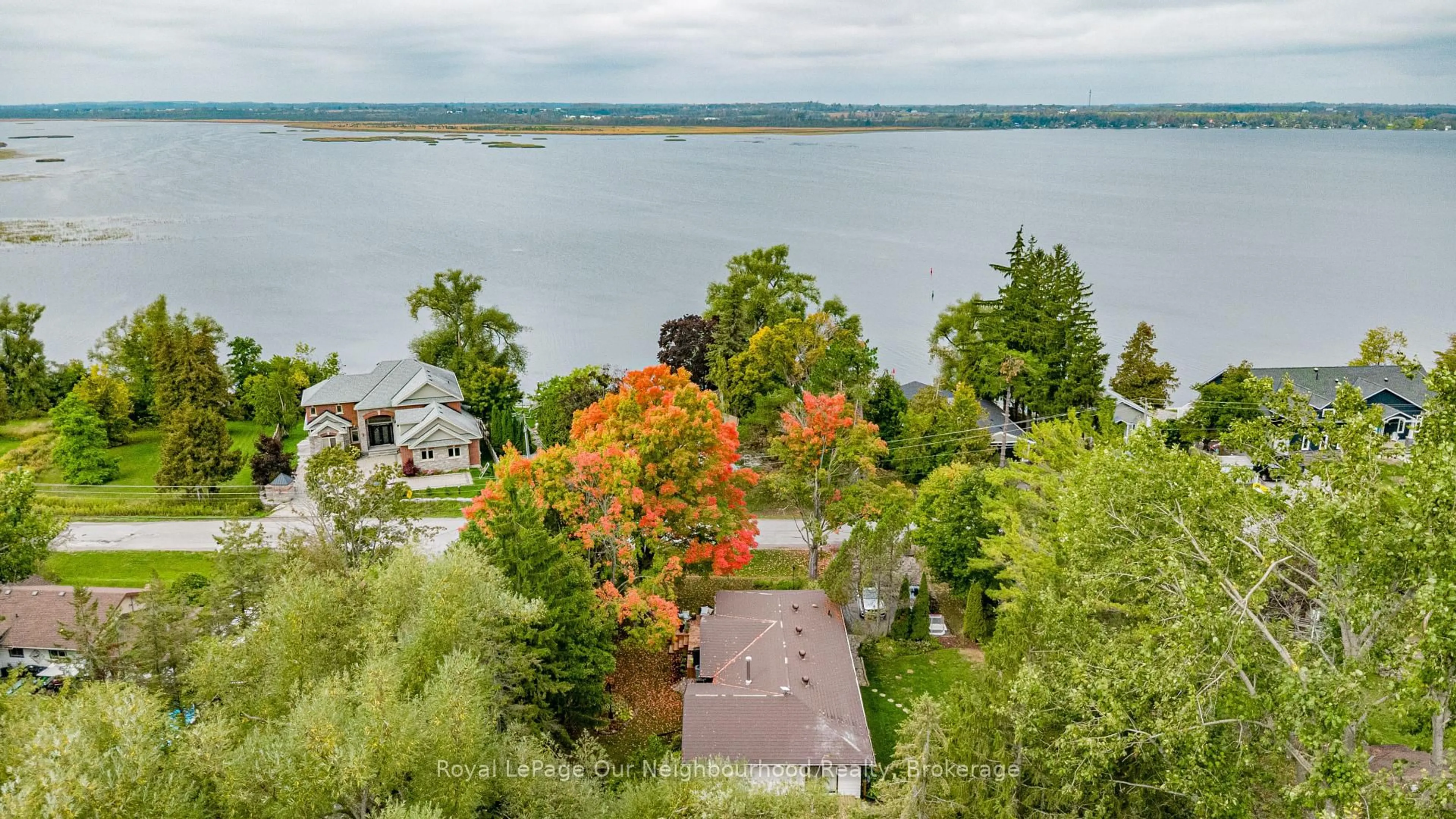 A pic from outside/outdoor area/front of a property/back of a property/a pic from drone, water/lake/river/ocean view for 194 Snug Harbour Rd, Kawartha Lakes Ontario K9V 4R6