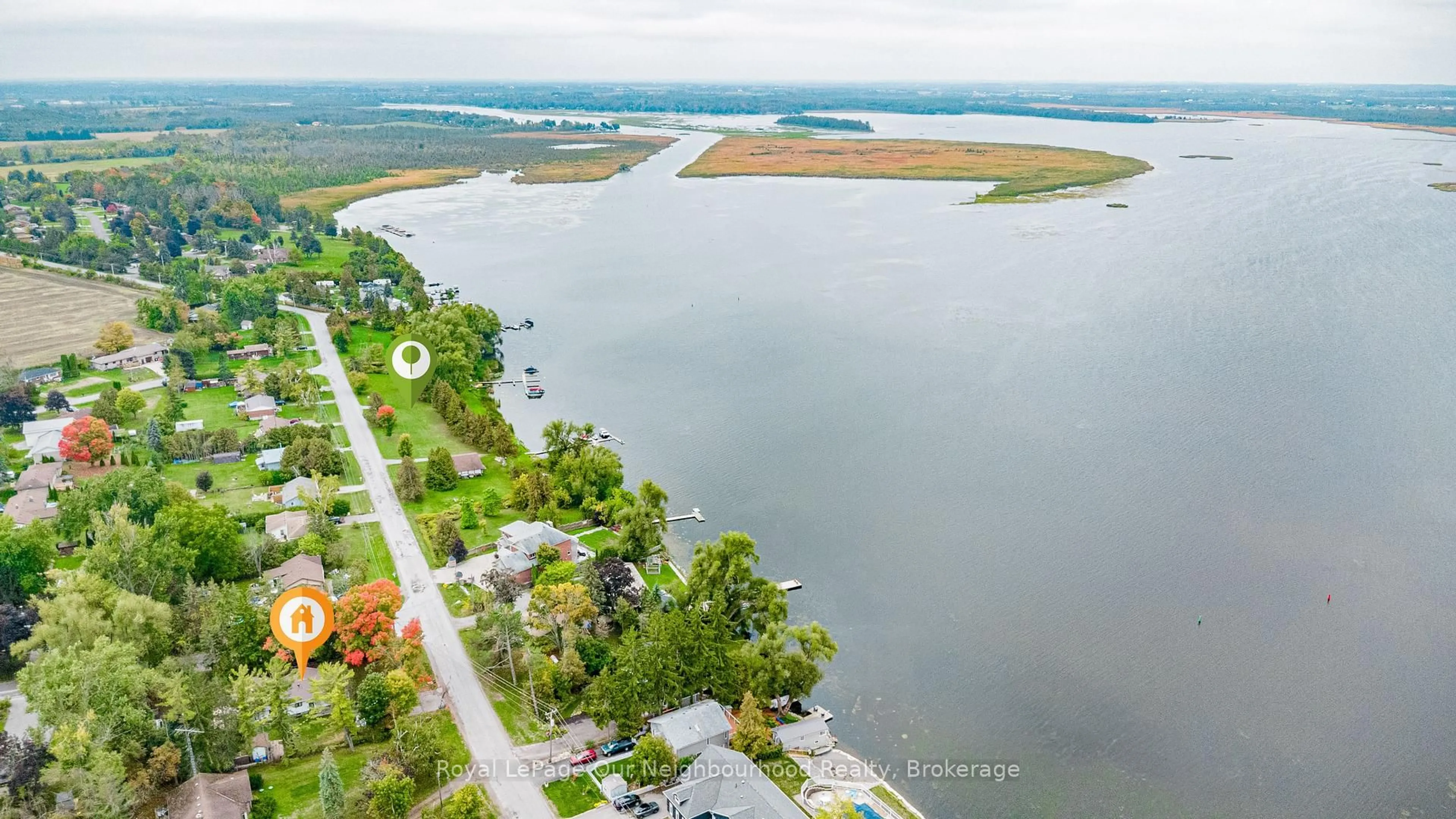 A pic from outside/outdoor area/front of a property/back of a property/a pic from drone, water/lake/river/ocean view for 194 Snug Harbour Rd, Kawartha Lakes Ontario K9V 4R6