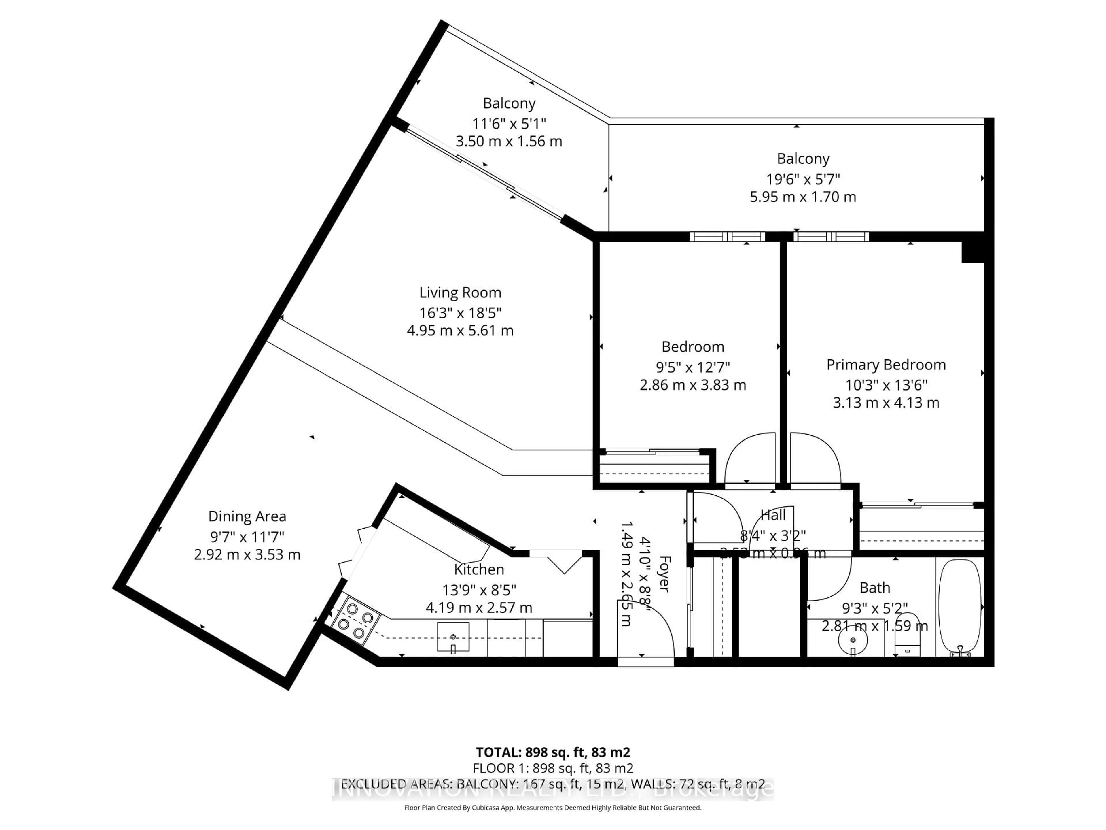 Floor plan for 1171 Ambleside Dr #1905, Ottawa Ontario K2B 8E1