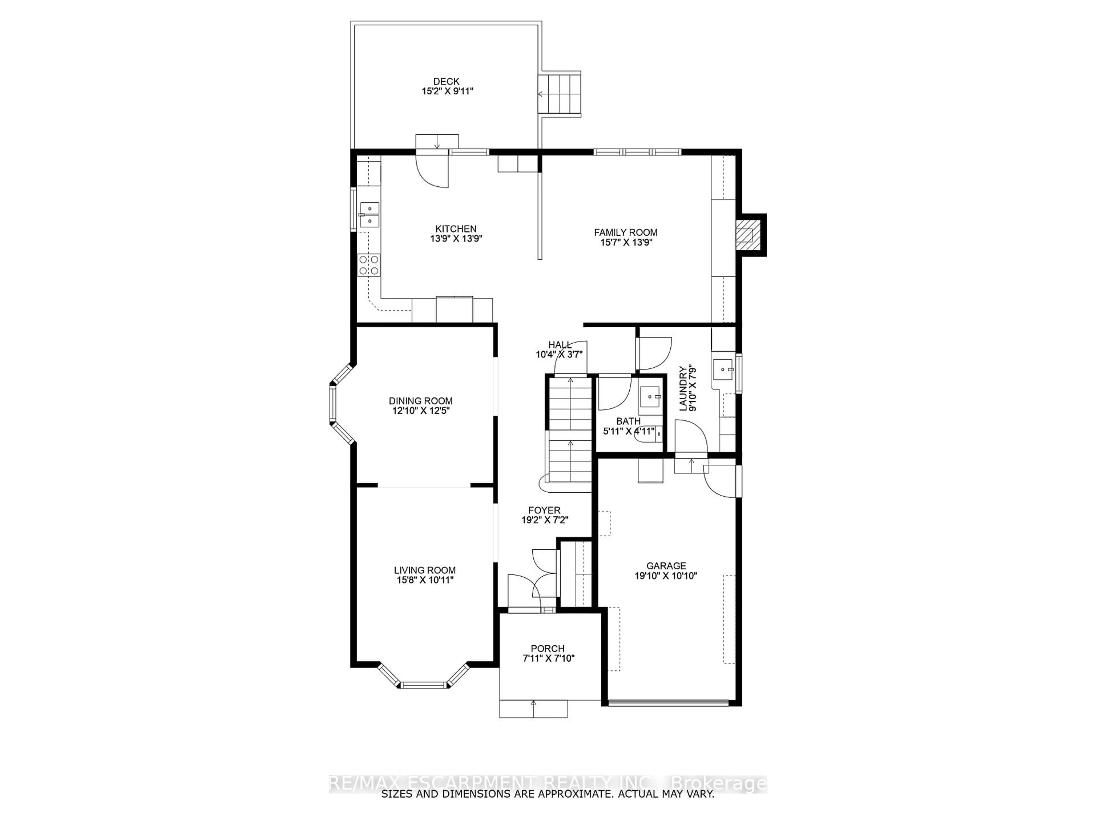 Floor plan for 43 Glenayr St, Hamilton Ontario L9C 7J2