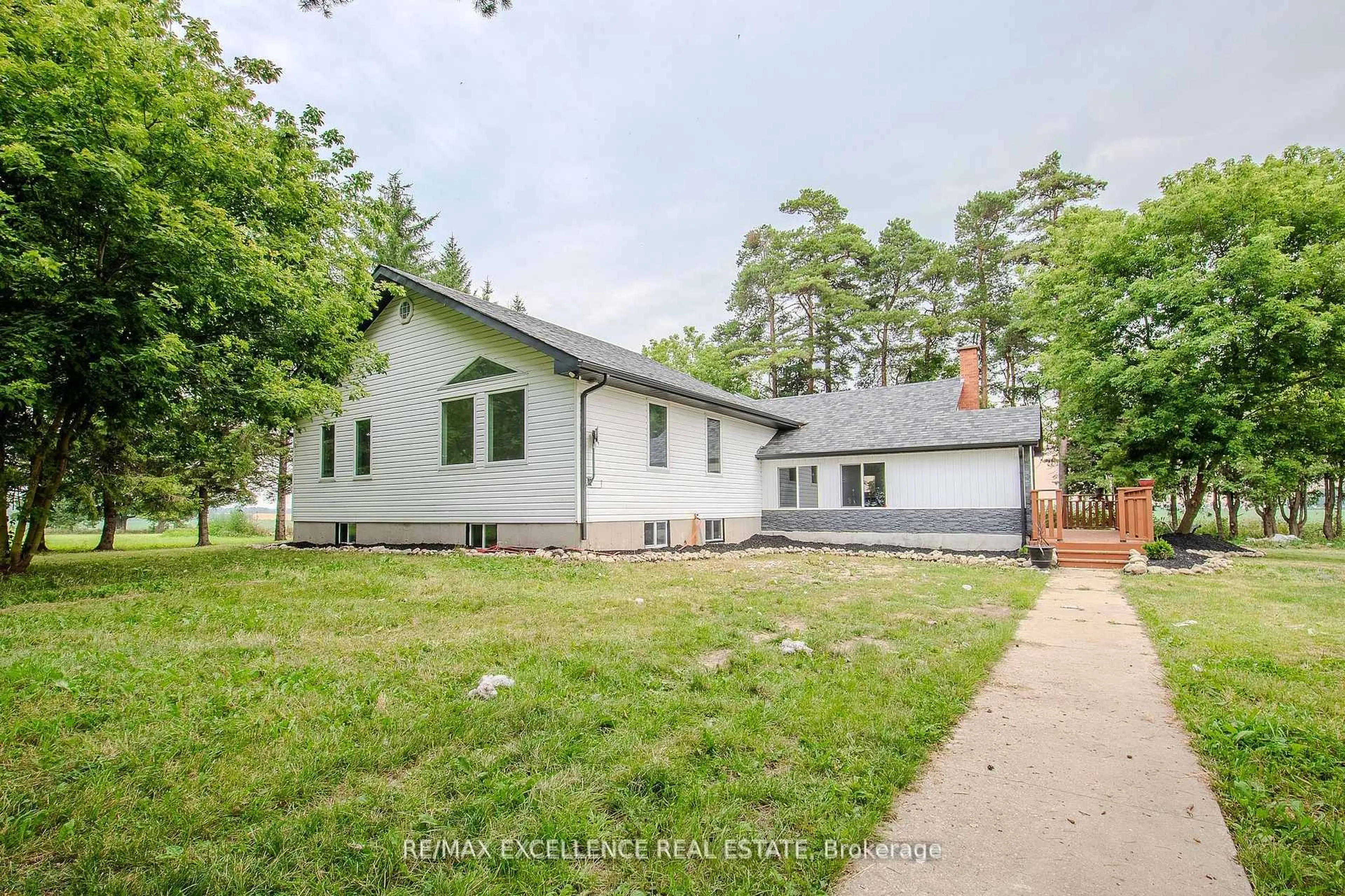 A pic from outside/outdoor area/front of a property/back of a property/a pic from drone, street for 441038 Concession 12-13 Rd, East Luther Grand Valley Ontario L9W 0Z9