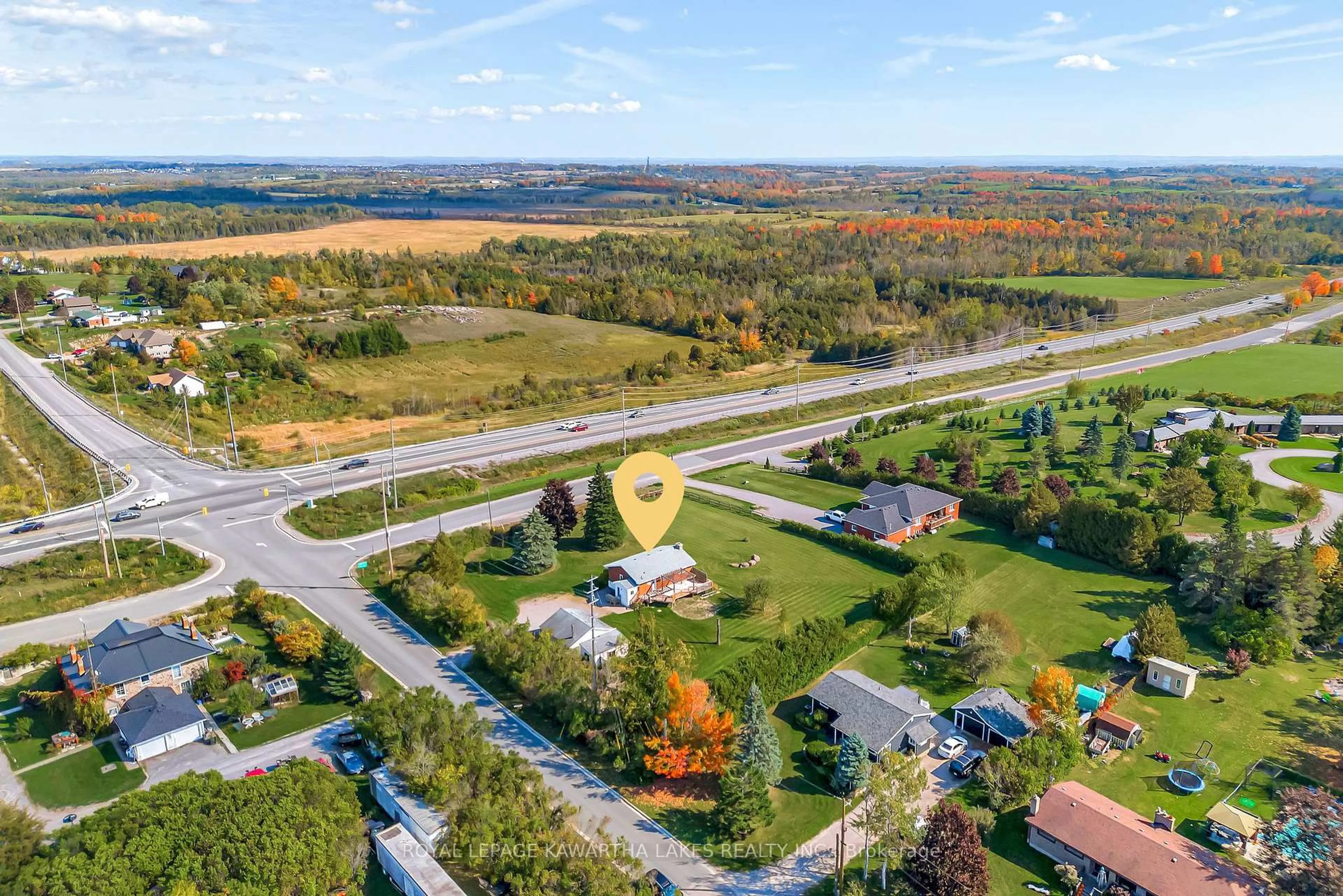 A pic from outside/outdoor area/front of a property/back of a property/a pic from drone, water/lake/river/ocean view for 1240 Meadowview Rd, Kawartha Lakes Ontario K0L 2W0