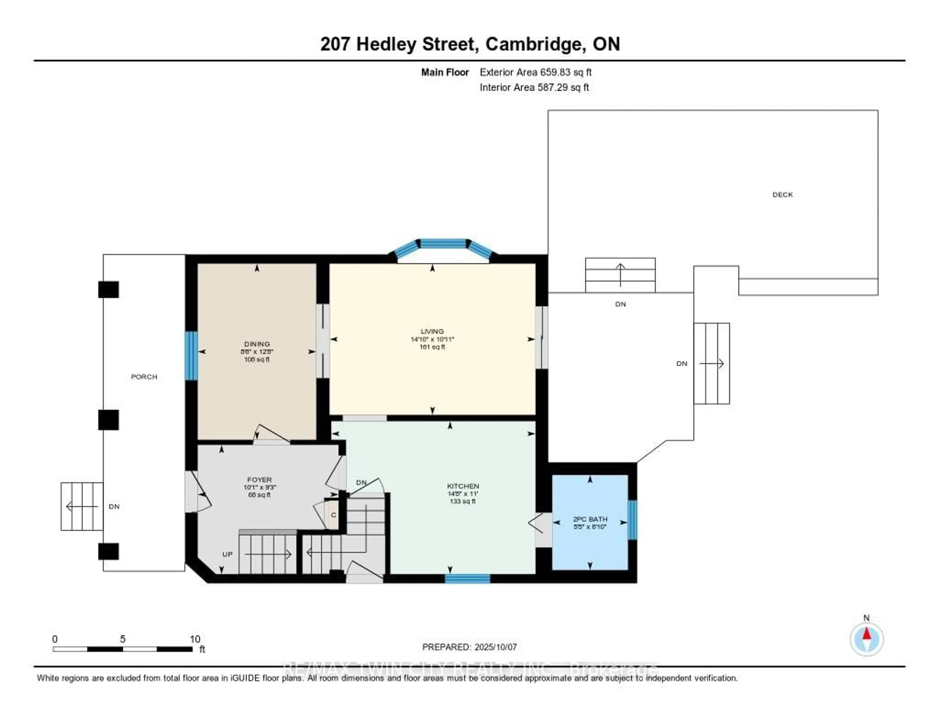 Floor plan for 207 Hedley St, Cambridge Ontario N3H 3X9