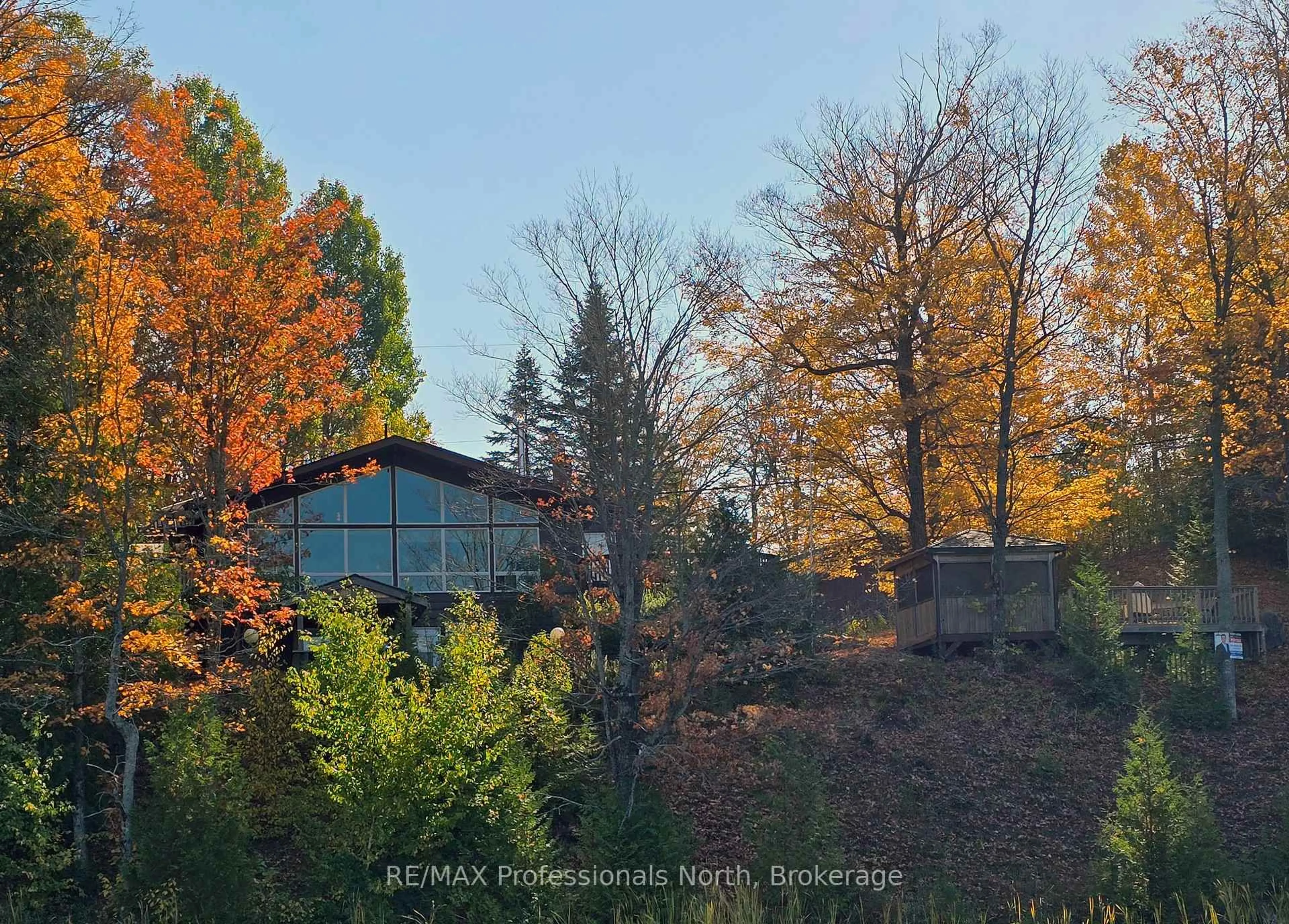 A pic from outside/outdoor area/front of a property/back of a property/a pic from drone, forest/trees view for 1943 Essonville Line, Highlands East Ontario K0L 2Y0