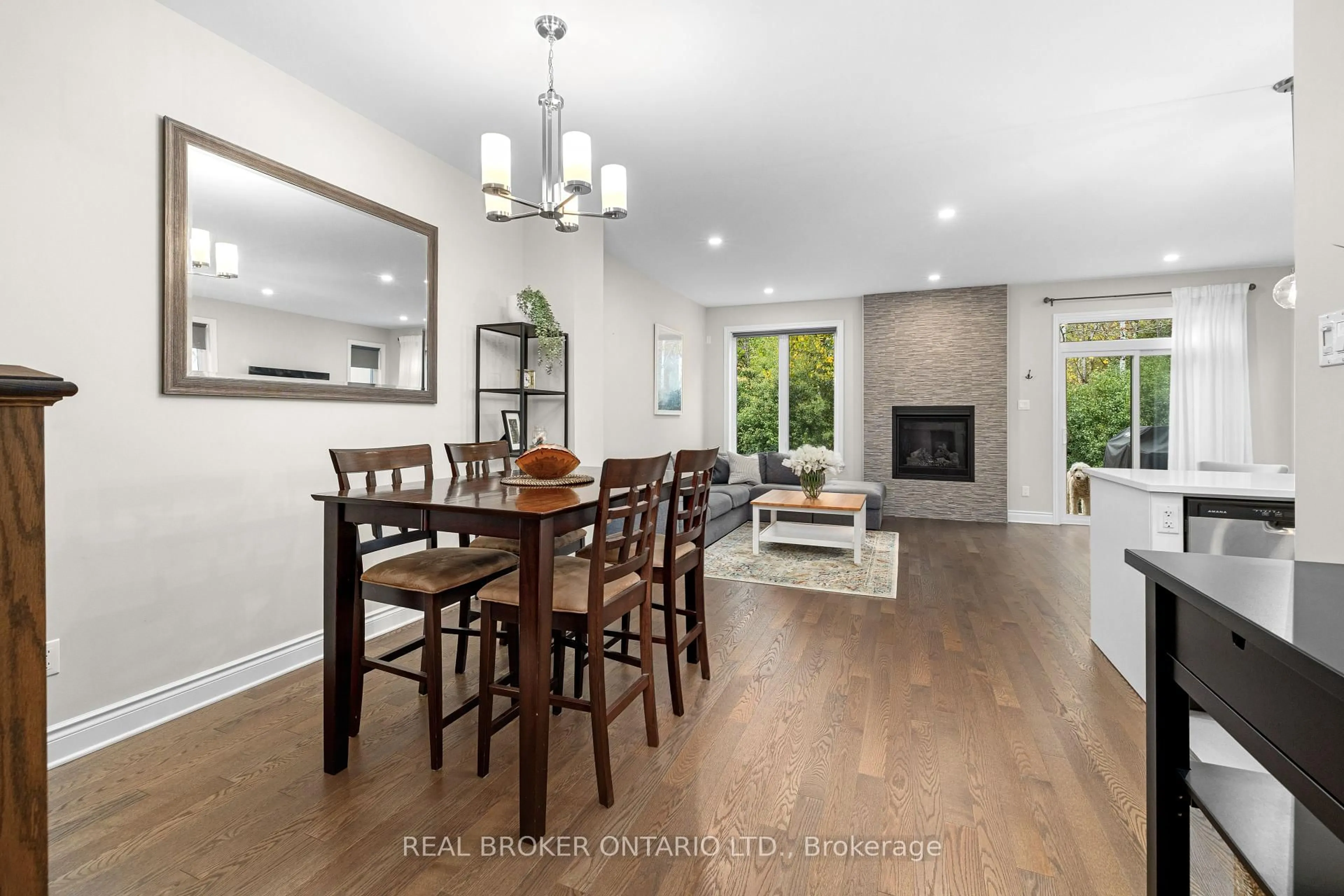 Open concept kitchen, wood/laminate floor for 103 Dulmage Cres, Carleton Place Ontario K7C 0E6