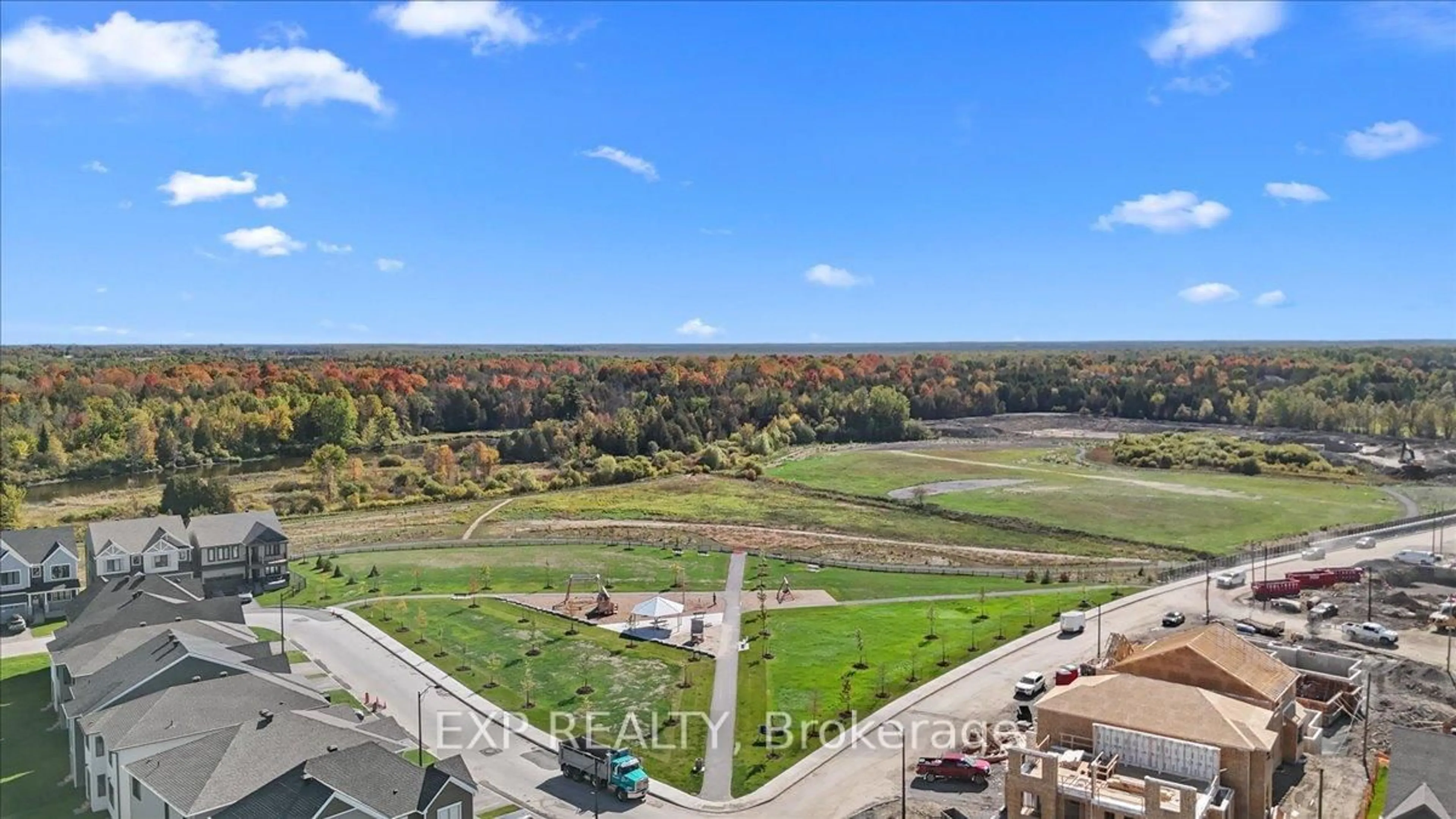 A pic from outside/outdoor area/front of a property/back of a property/a pic from drone, water/lake/river/ocean view for 1020 Charolais Pl, Richmond Ontario K0A 2Z0