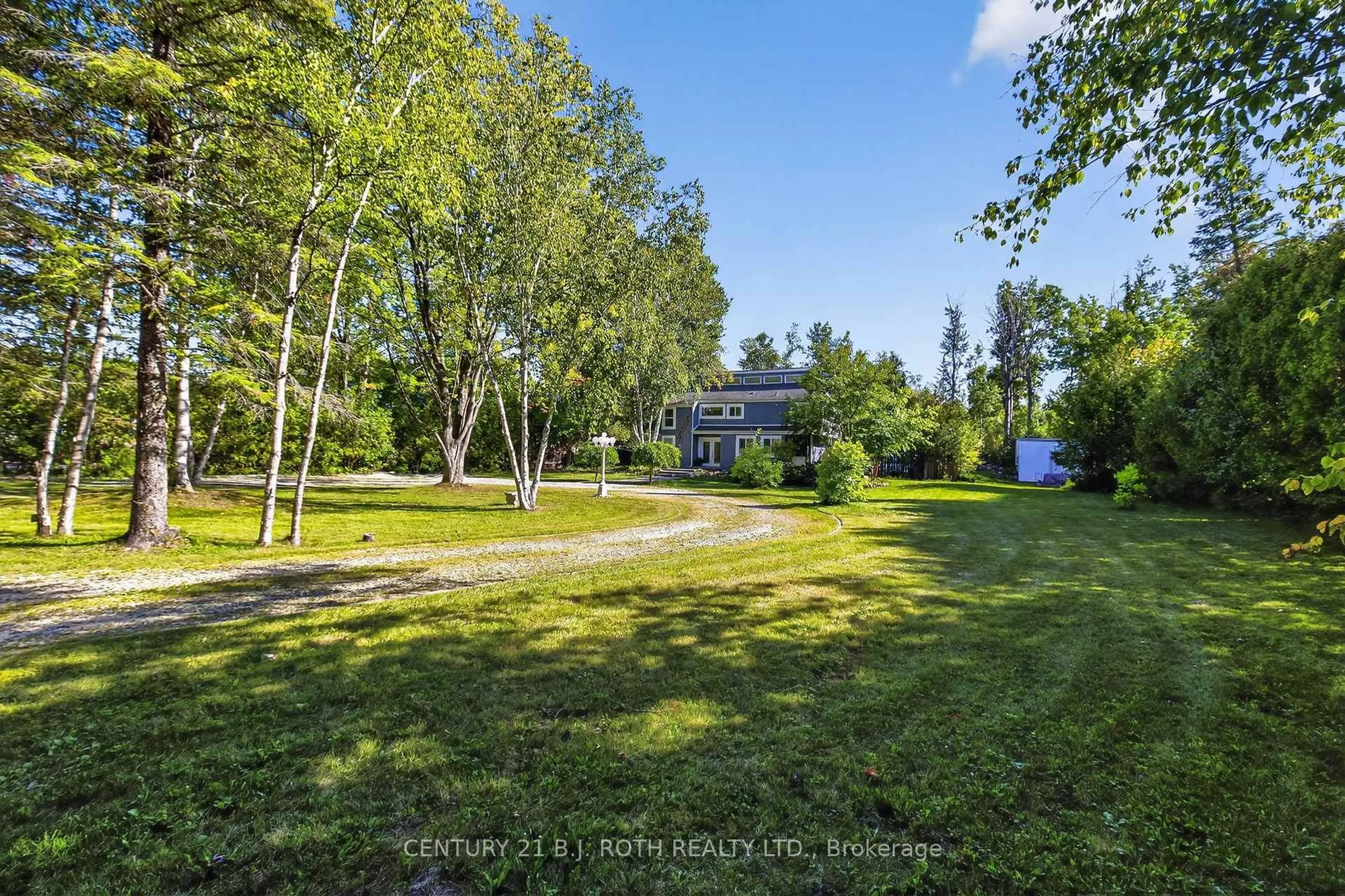 A pic from outside/outdoor area/front of a property/back of a property/a pic from drone, forest/trees view for 209846 26 Highway, Blue Mountains Ontario L9Y 0L1