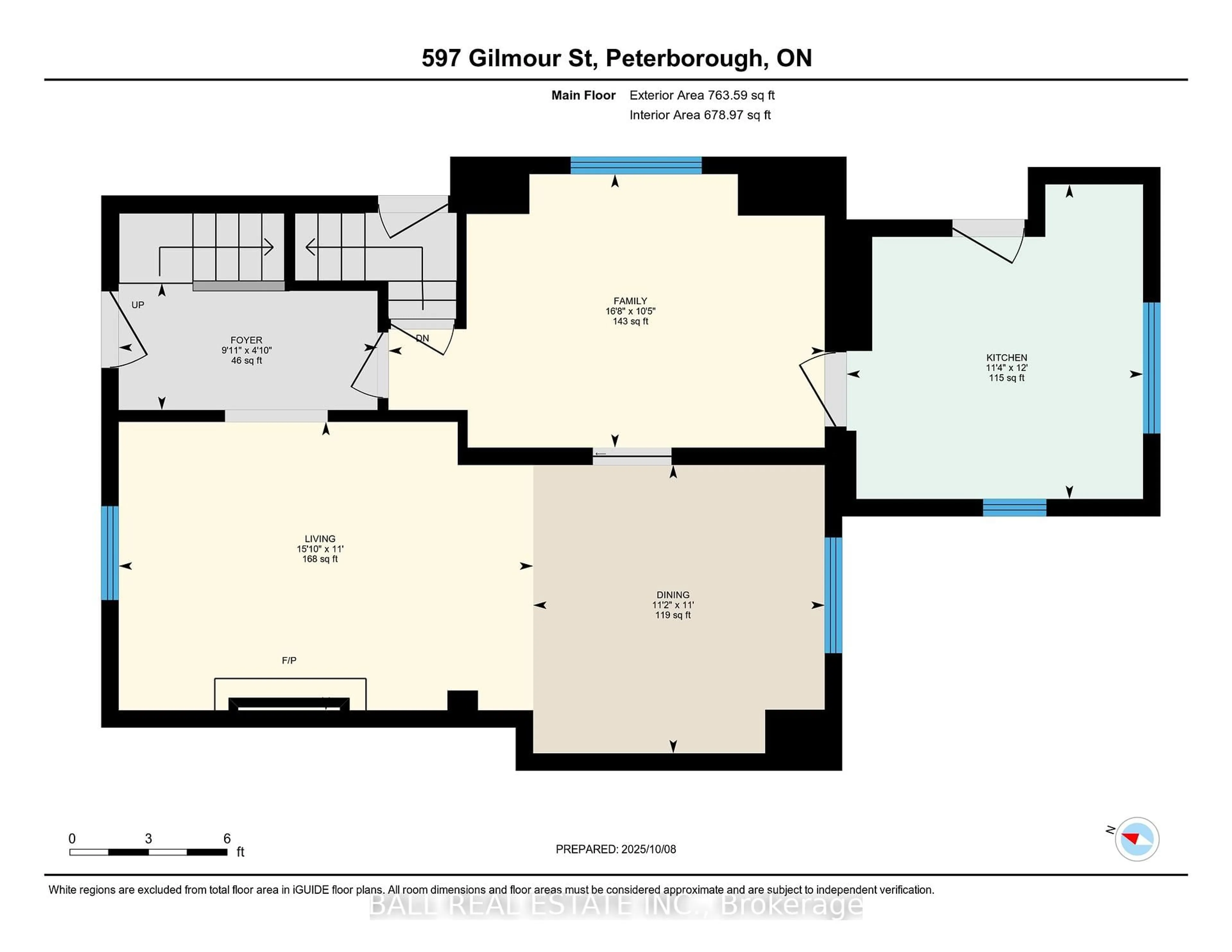 Floor plan for 597 Gilmour St, Peterborough Ontario K9H 2K3
