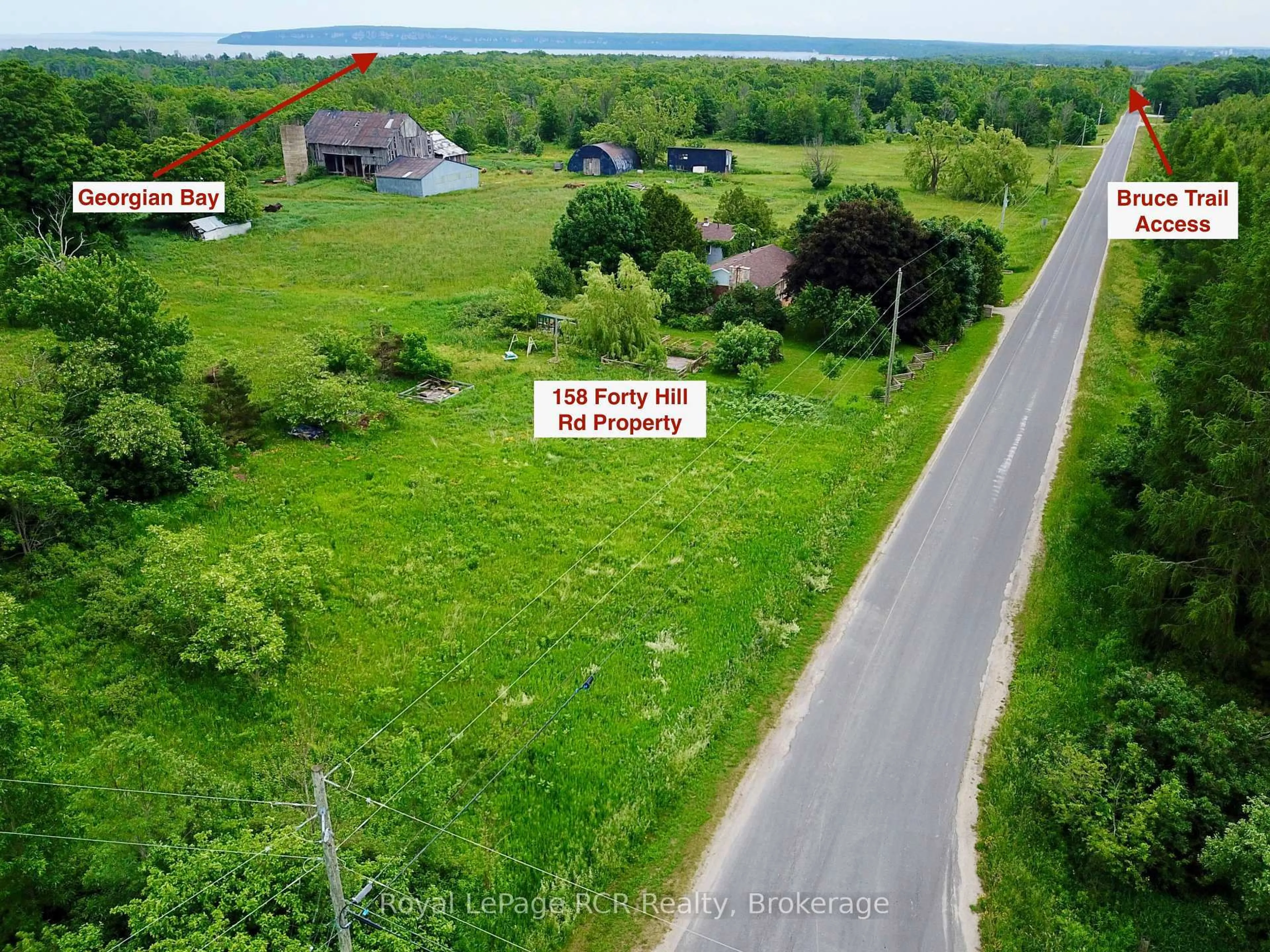 A pic from outside/outdoor area/front of a property/back of a property/a pic from drone, unknown for 158 Forty Hills Rd, Northern Bruce Peninsula Ontario N0H 1W0