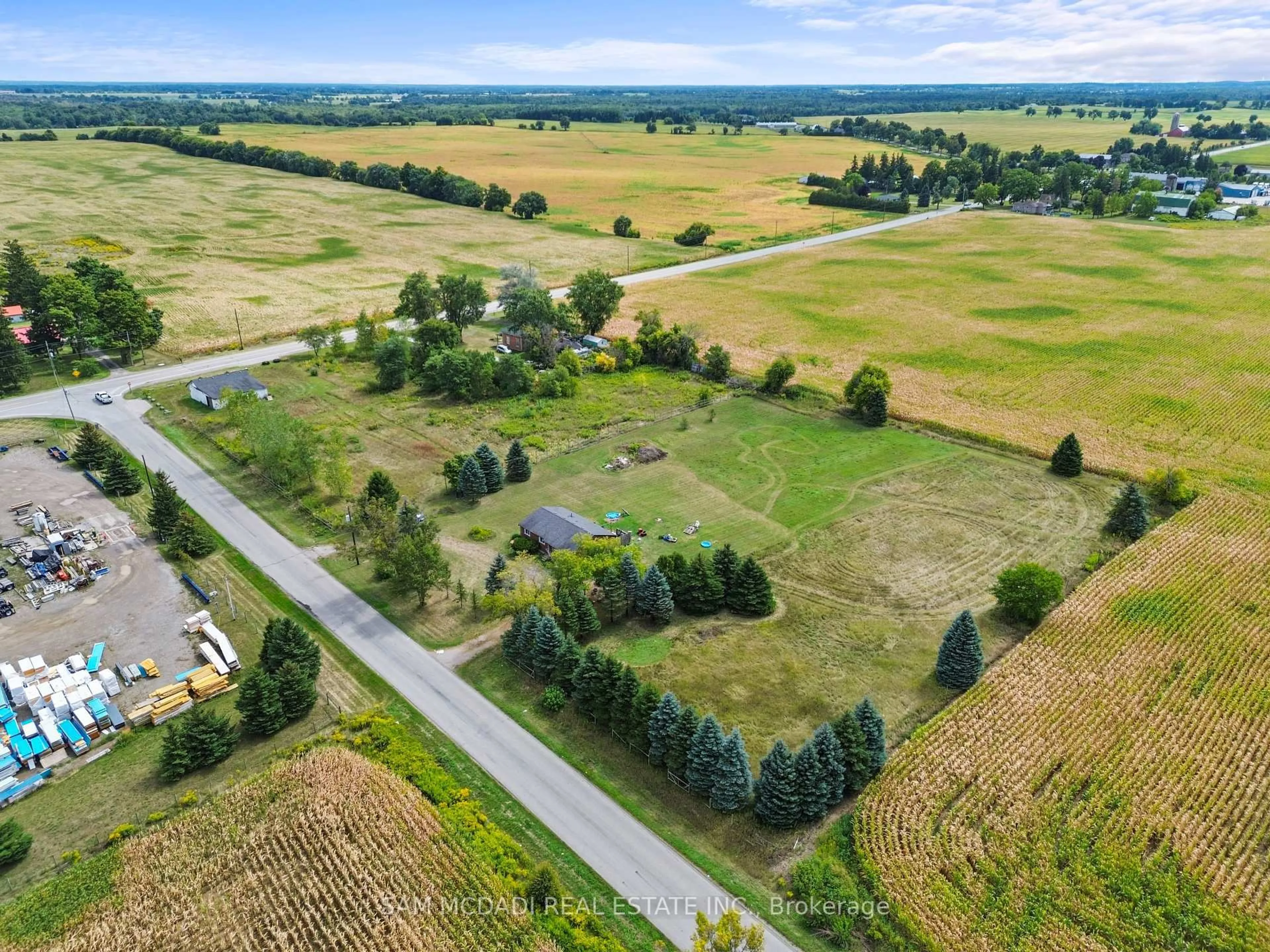 A pic from outside/outdoor area/front of a property/back of a property/a pic from drone, unknown for 5 Eighth Concession Rd, Brant Ontario N0E 1A0
