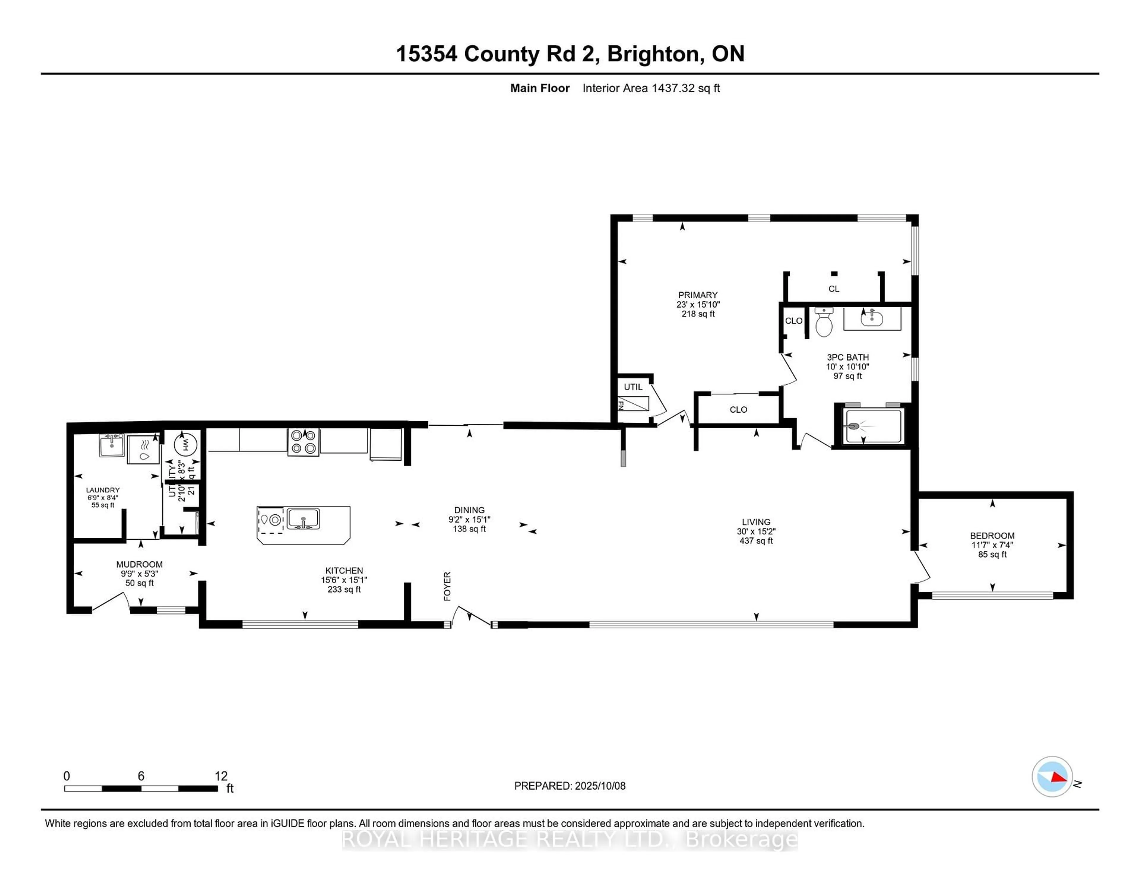 Floor plan for 15354 County Road 2 Rd, Brighton Ontario K0K 1H0