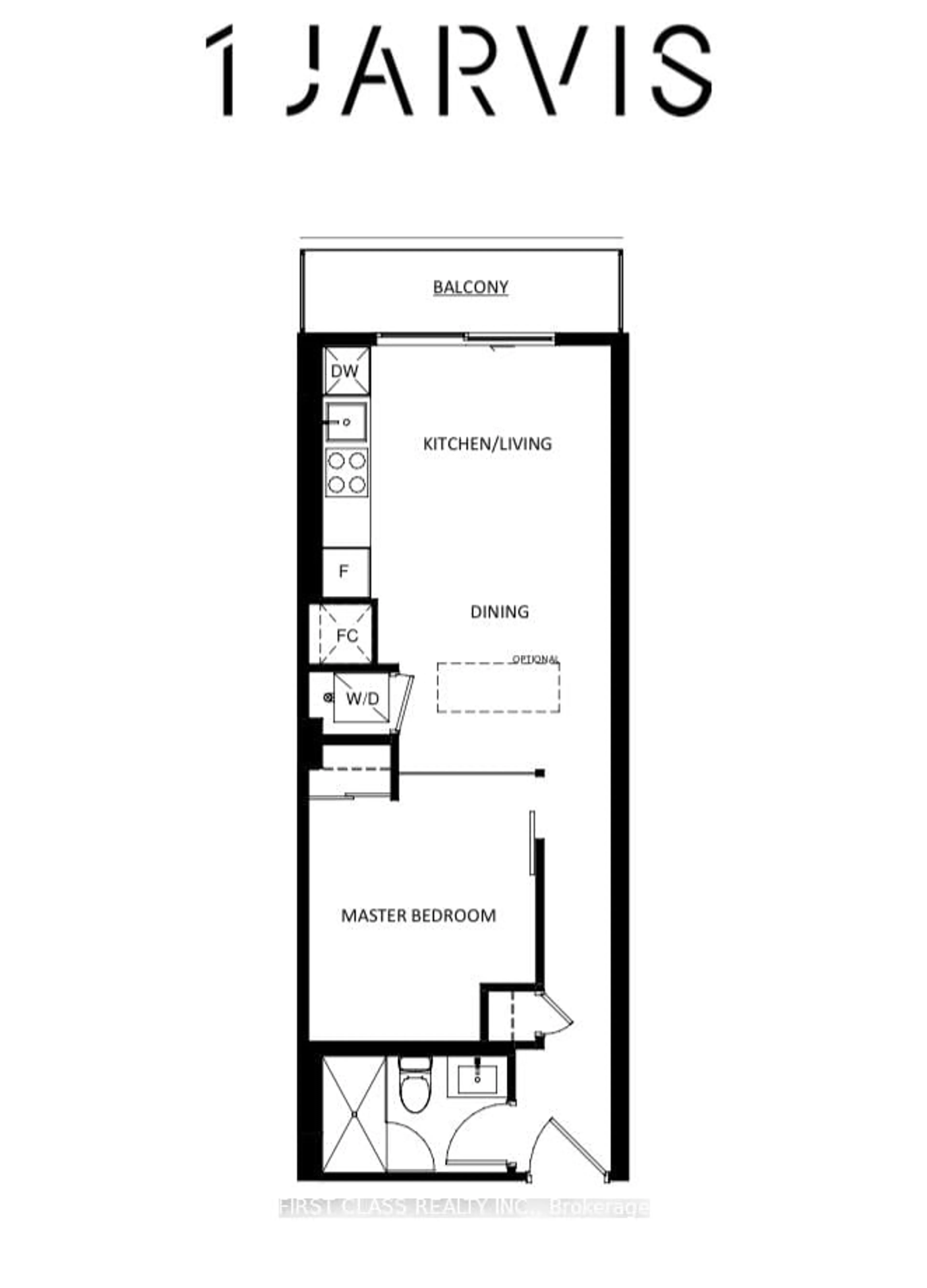Floor plan for 1 Jarvis St #1115, Hamilton Ontario L8R 3J2