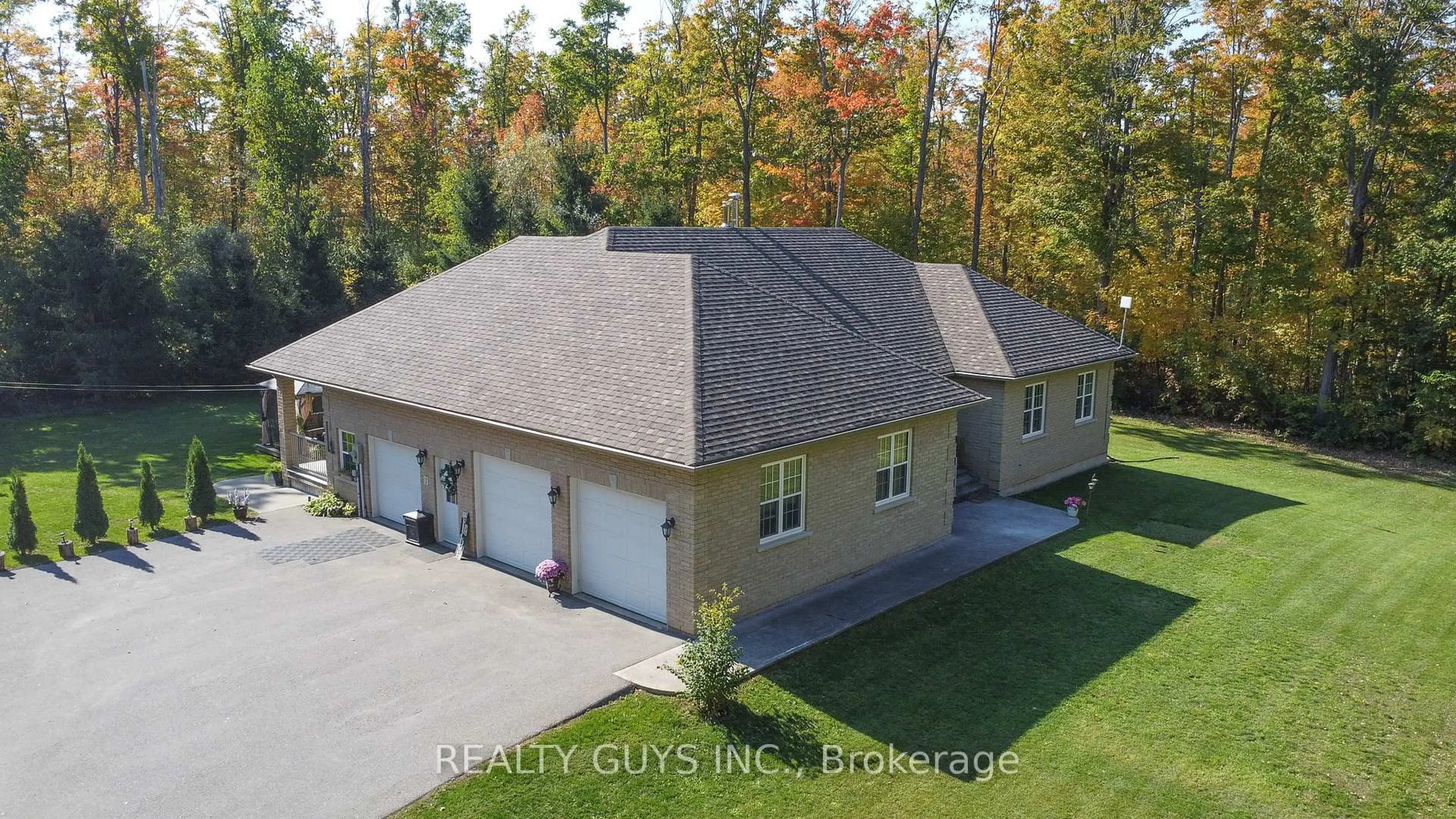 A pic from outside/outdoor area/front of a property/back of a property/a pic from drone, building for 136 Cottingham Rd, Kawartha Lakes Ontario K0L 2W0