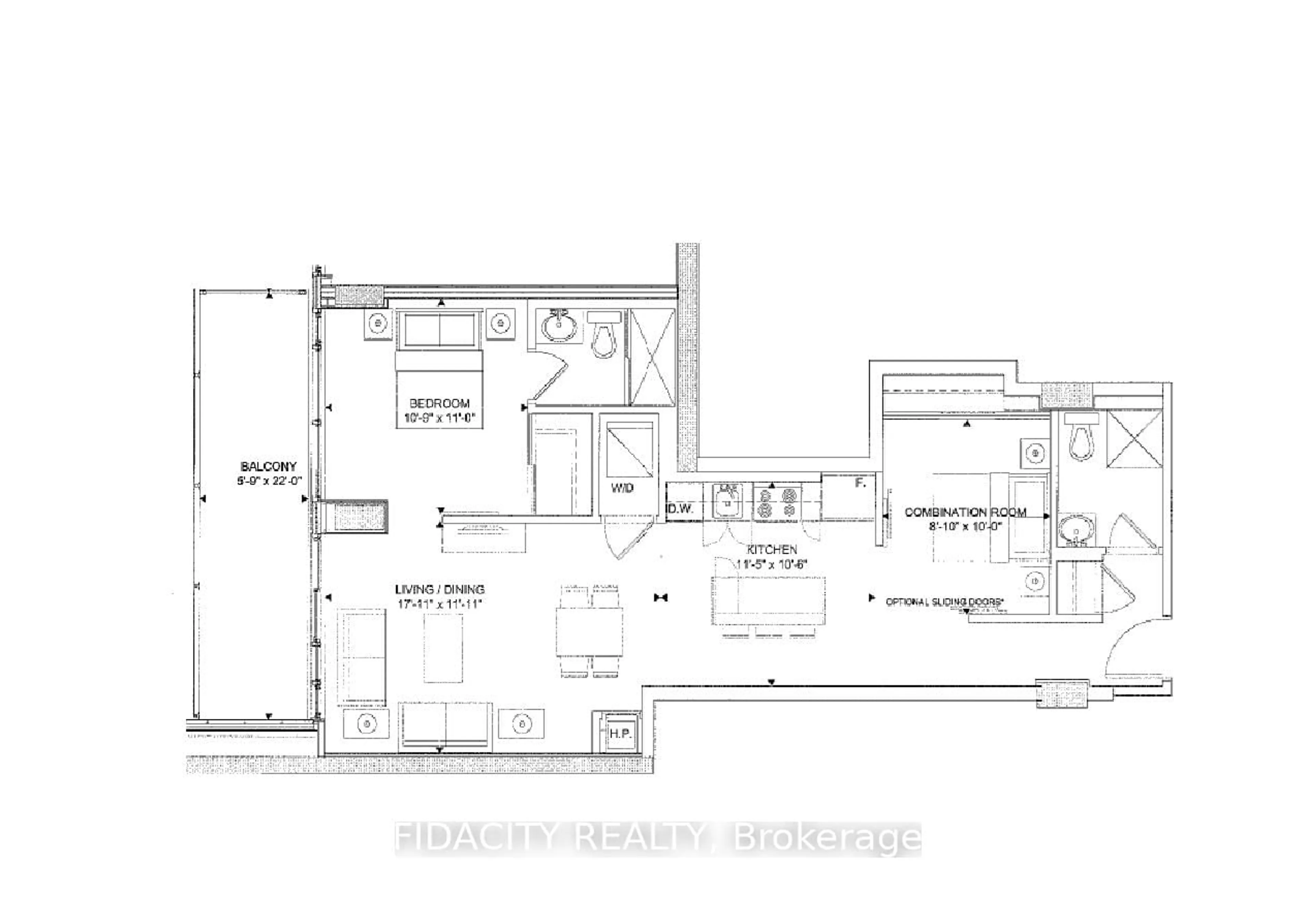 Floor plan for 88 Richmond Rd #513, Ottawa Ontario K1Z 0B1