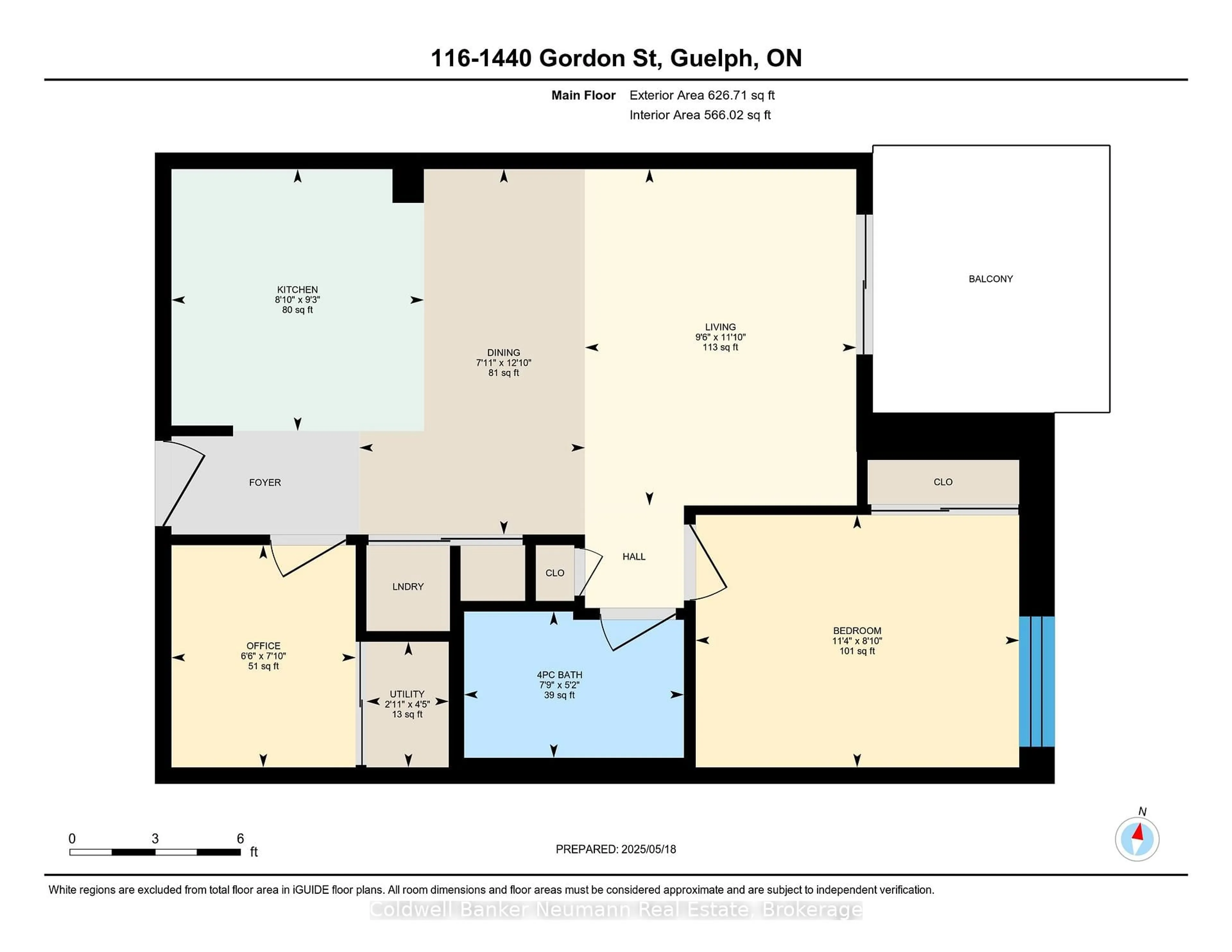 Floor plan for 1440 Gordon St #116, Guelph Ontario N1L 1C8