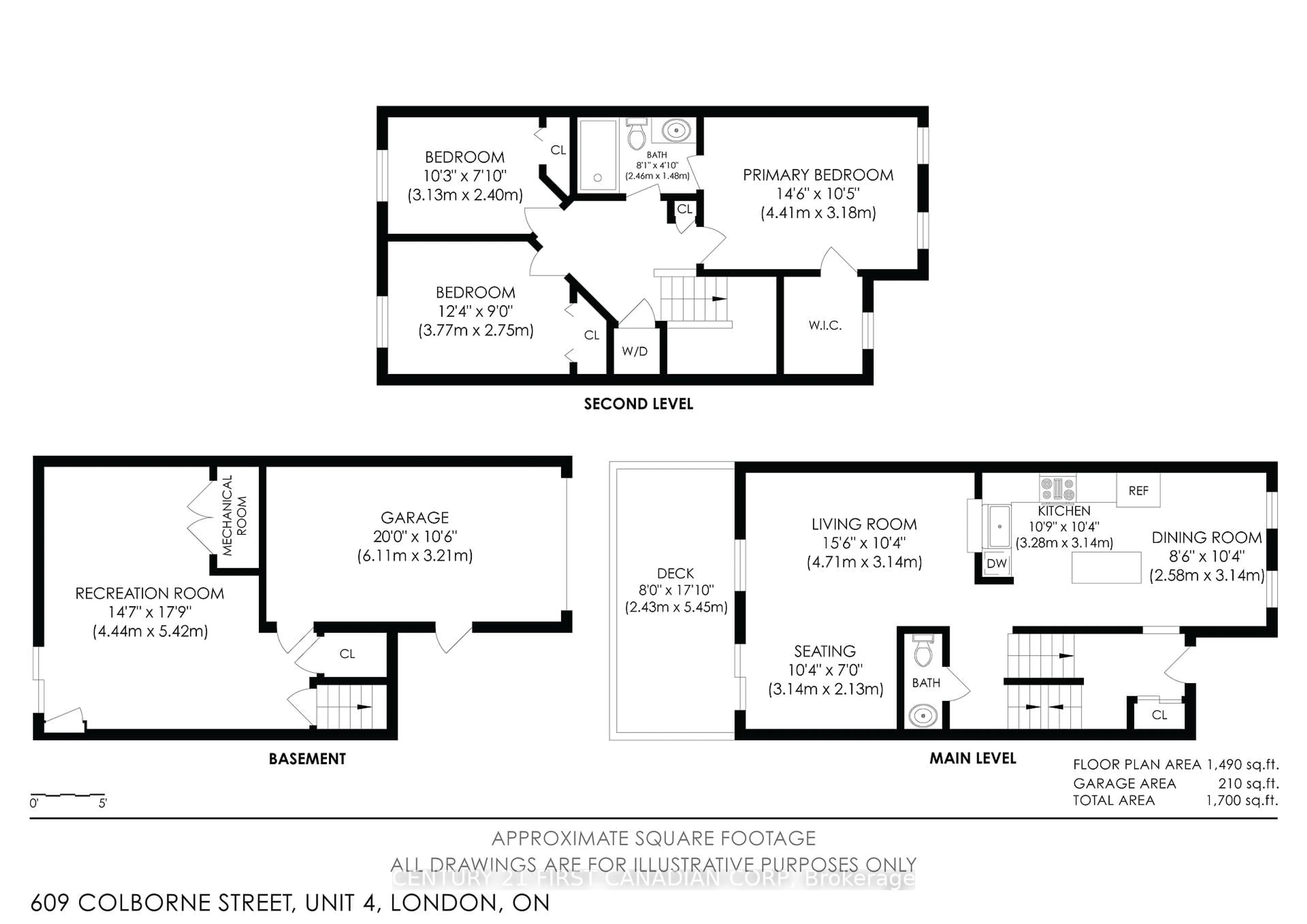 Floor plan for 609 Colborne St #4, London East Ontario N6B 2V3