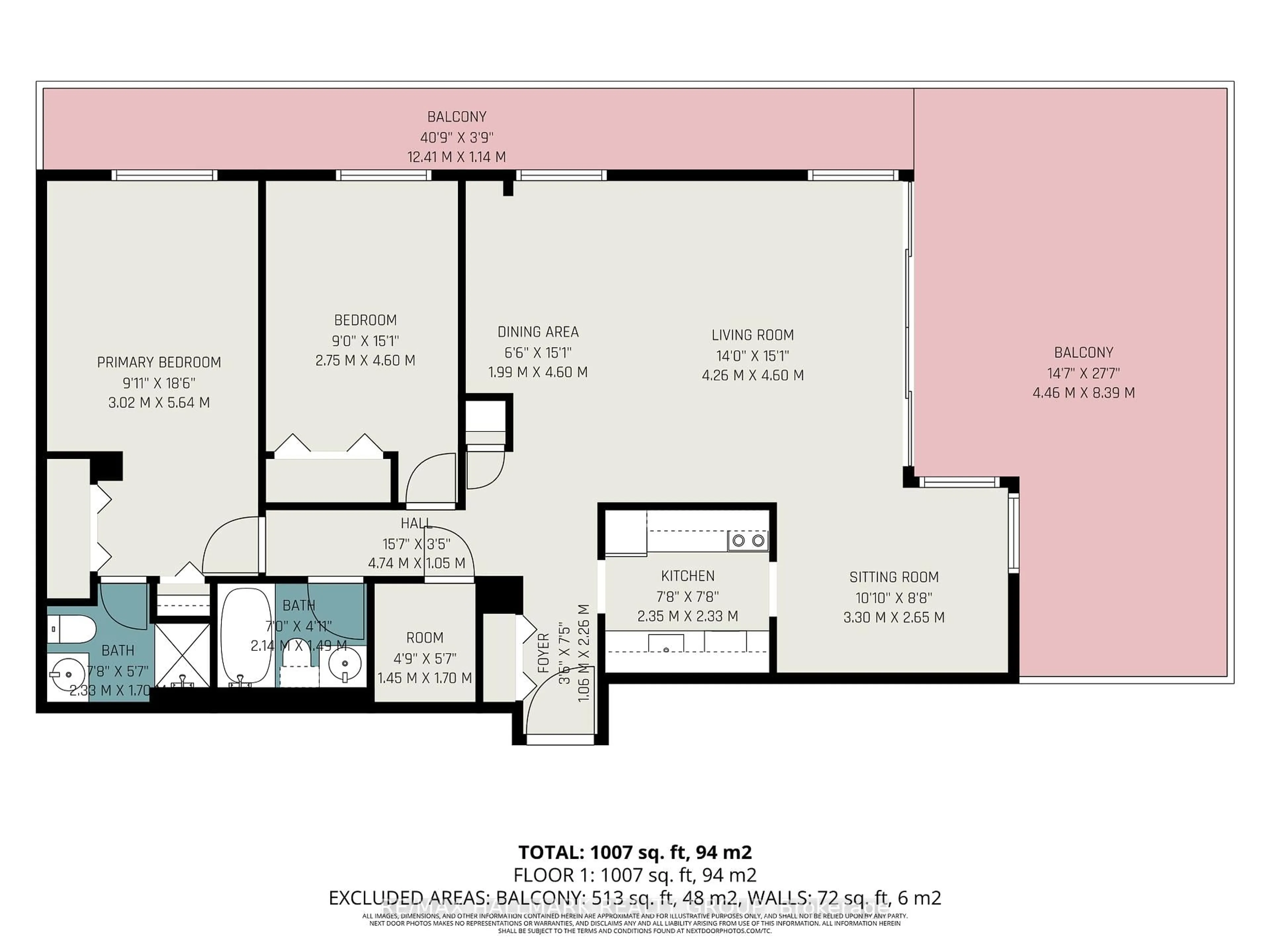 Floor plan for 158C McArthur Ave #PH1, Ottawa Ontario K1L 8E7