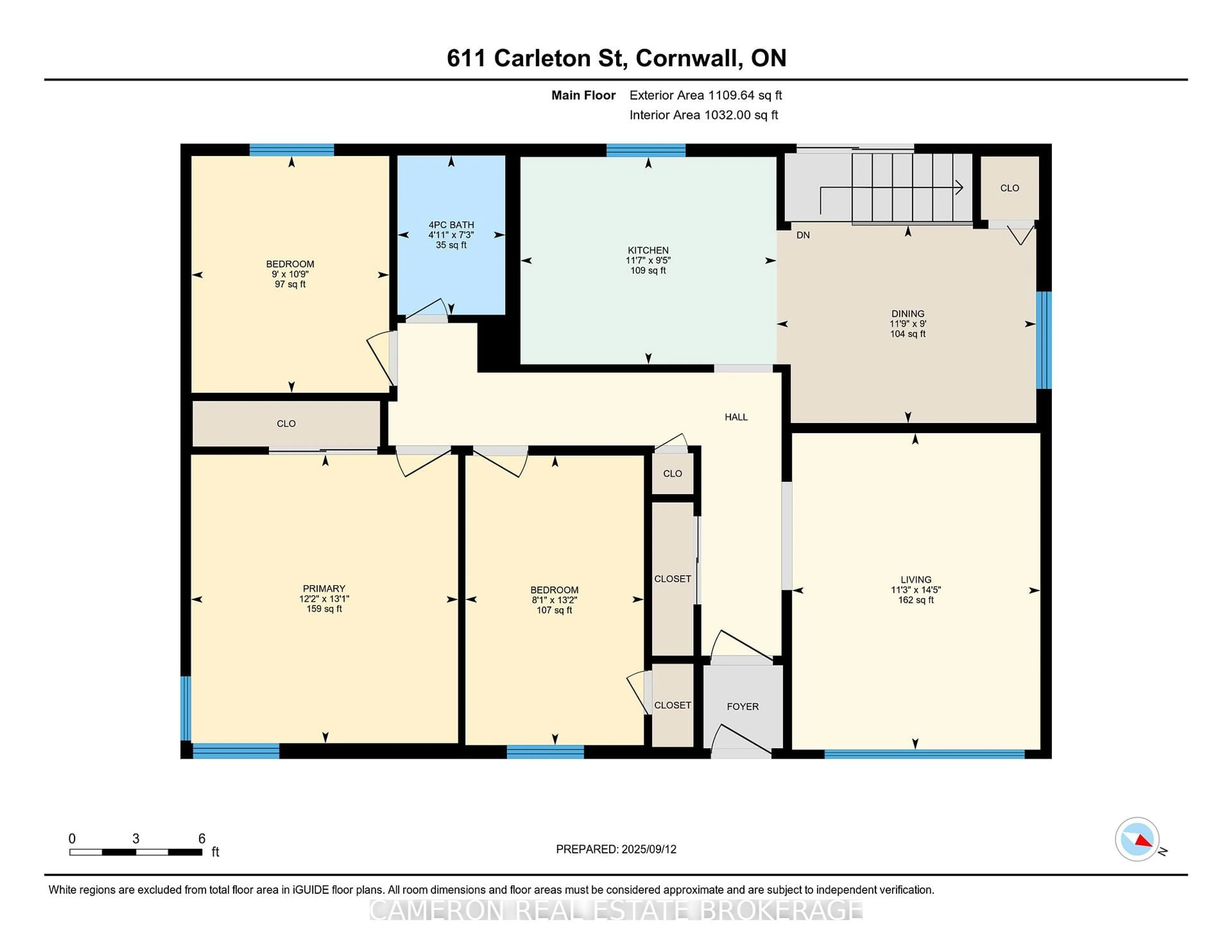 Floor plan for 611 Carleton St, Cornwall Ontario K6H 4Y4