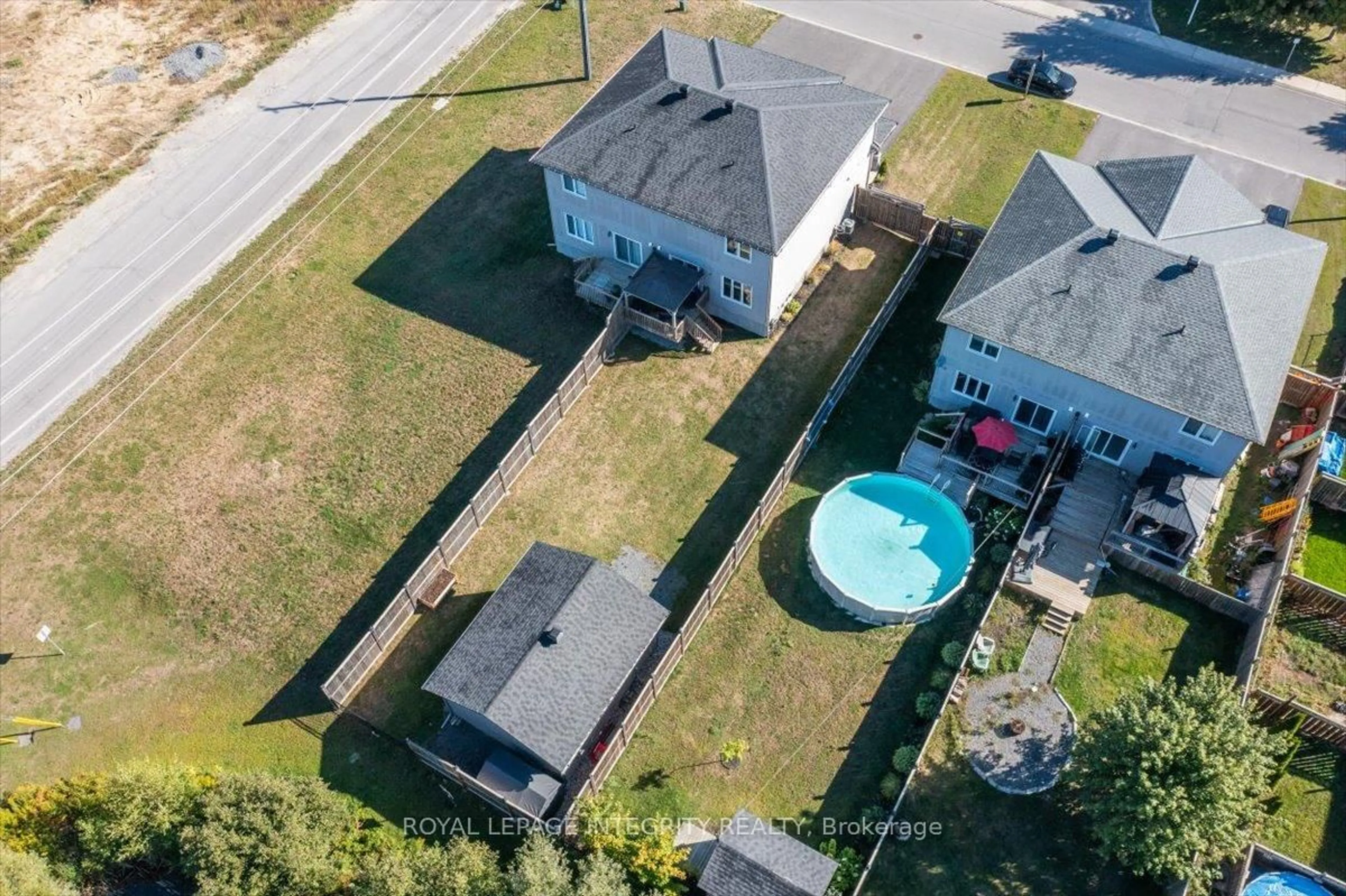 A pic from outside/outdoor area/front of a property/back of a property/a pic from drone, water/lake/river/ocean view for 202 Bourdeau St, The Nation Ontario K0A 2M0