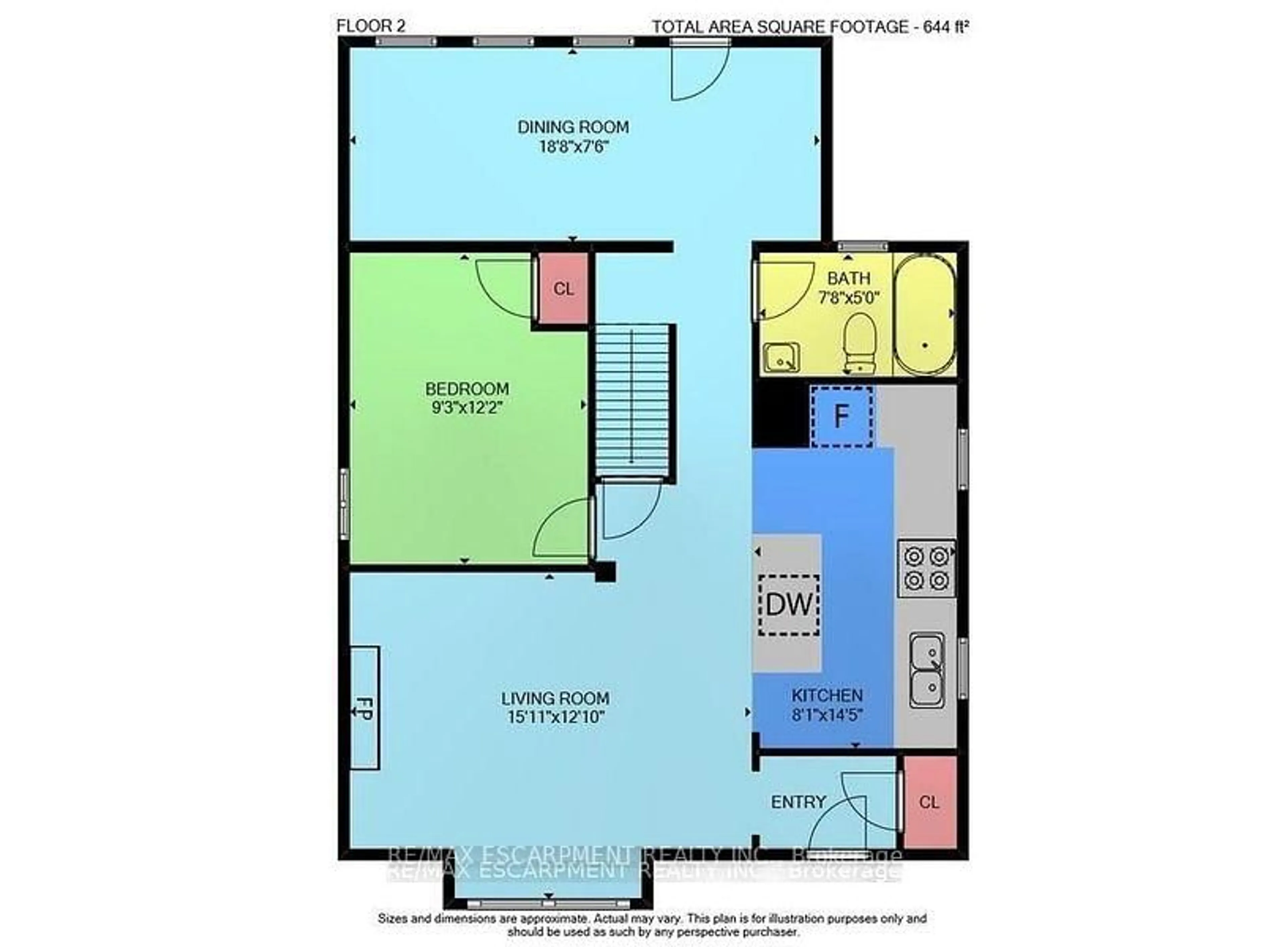 Floor plan for 282 Ottawa St, Hamilton Ontario L8K 2G1