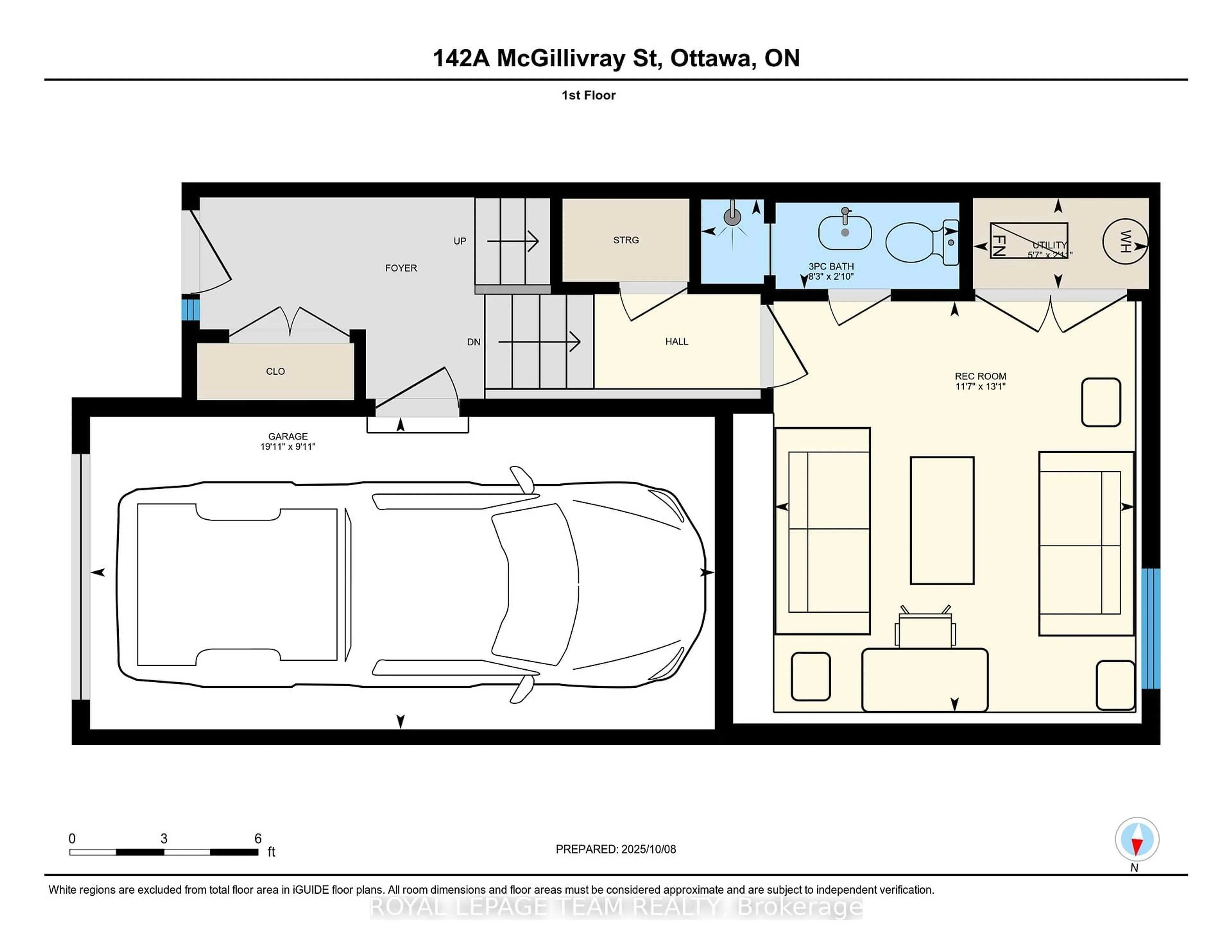 Floor plan for 142 Mcgillivray St #A, Ottawa Ontario K1S 1K6