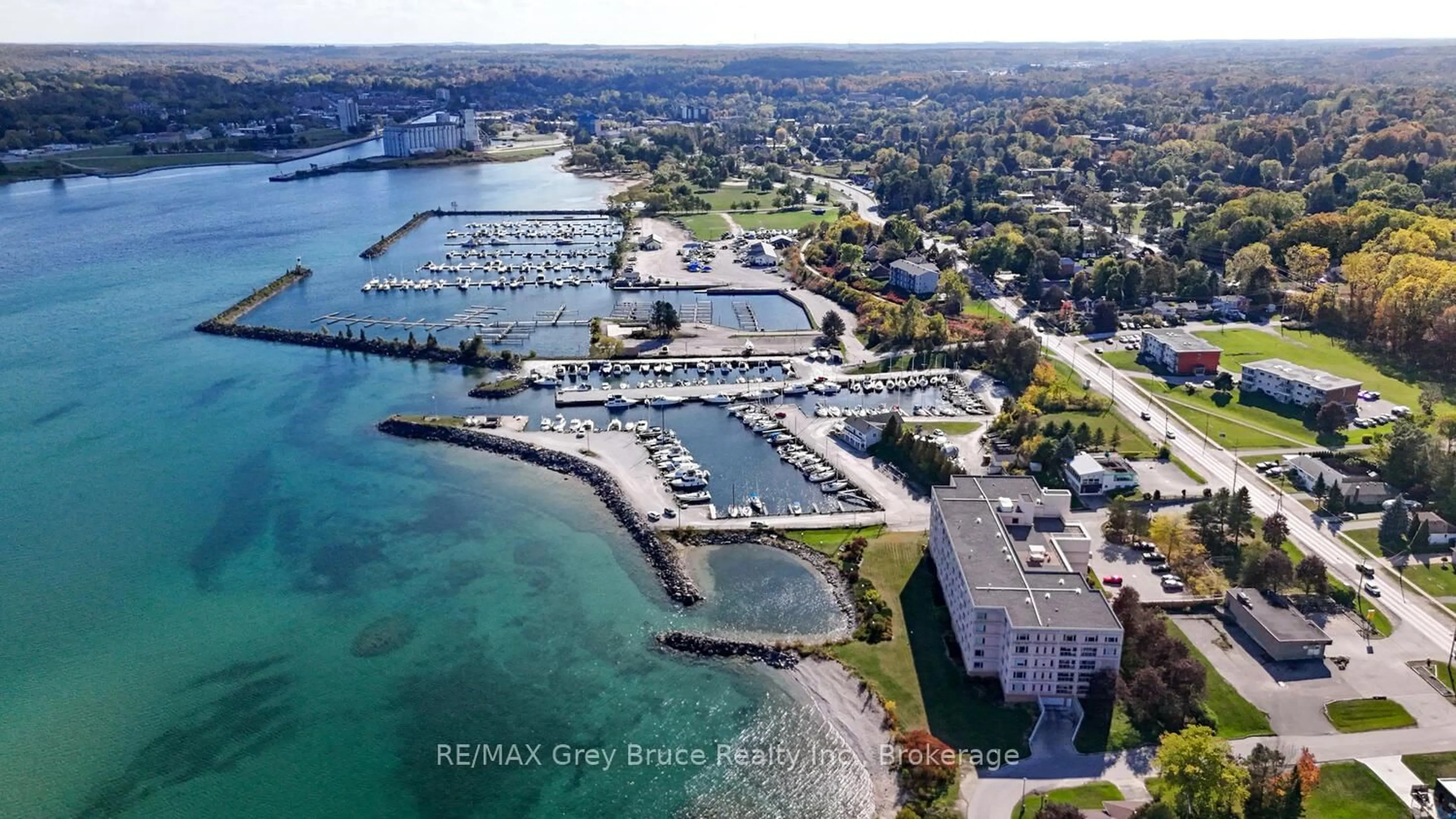 A pic from outside/outdoor area/front of a property/back of a property/a pic from drone, water/lake/river/ocean view for 2555 unit 410 3RD AVE Ave, Owen Sound Ontario N4K 6T8