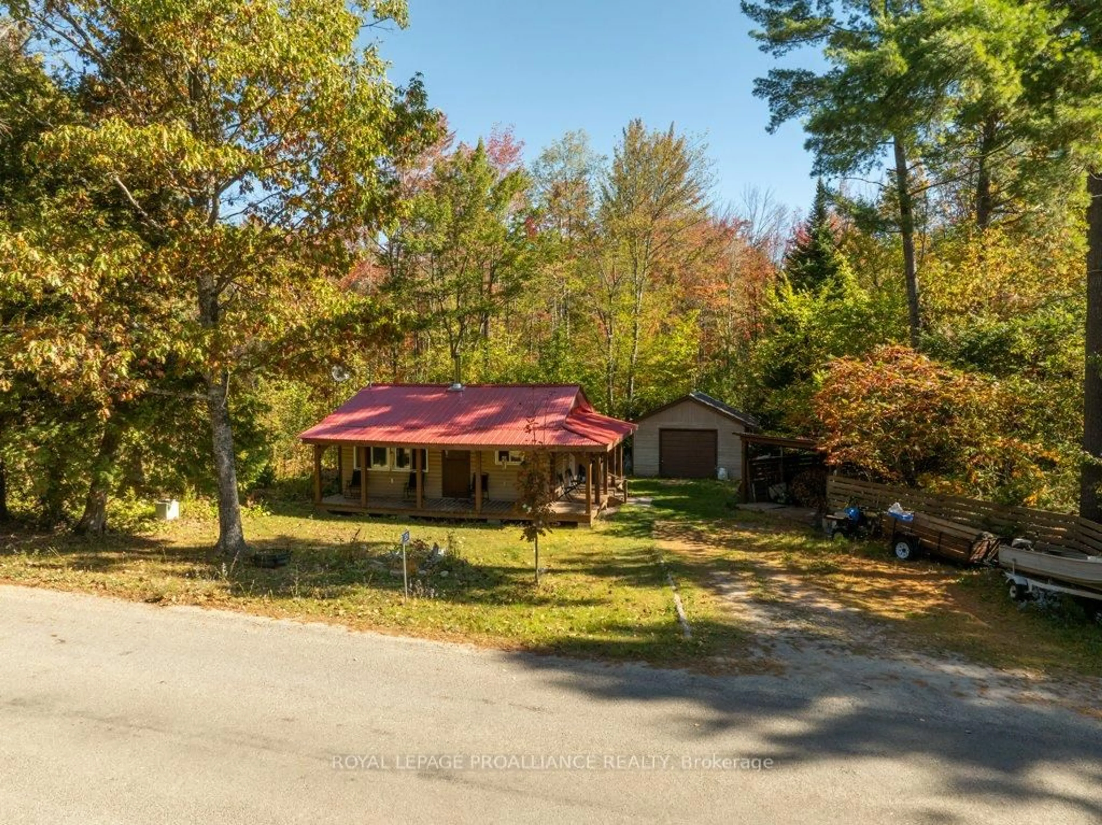 A pic from outside/outdoor area/front of a property/back of a property/a pic from drone, unknown for 525 Skootamatta Lake Rd, Cloyne Ontario K0H 1K0