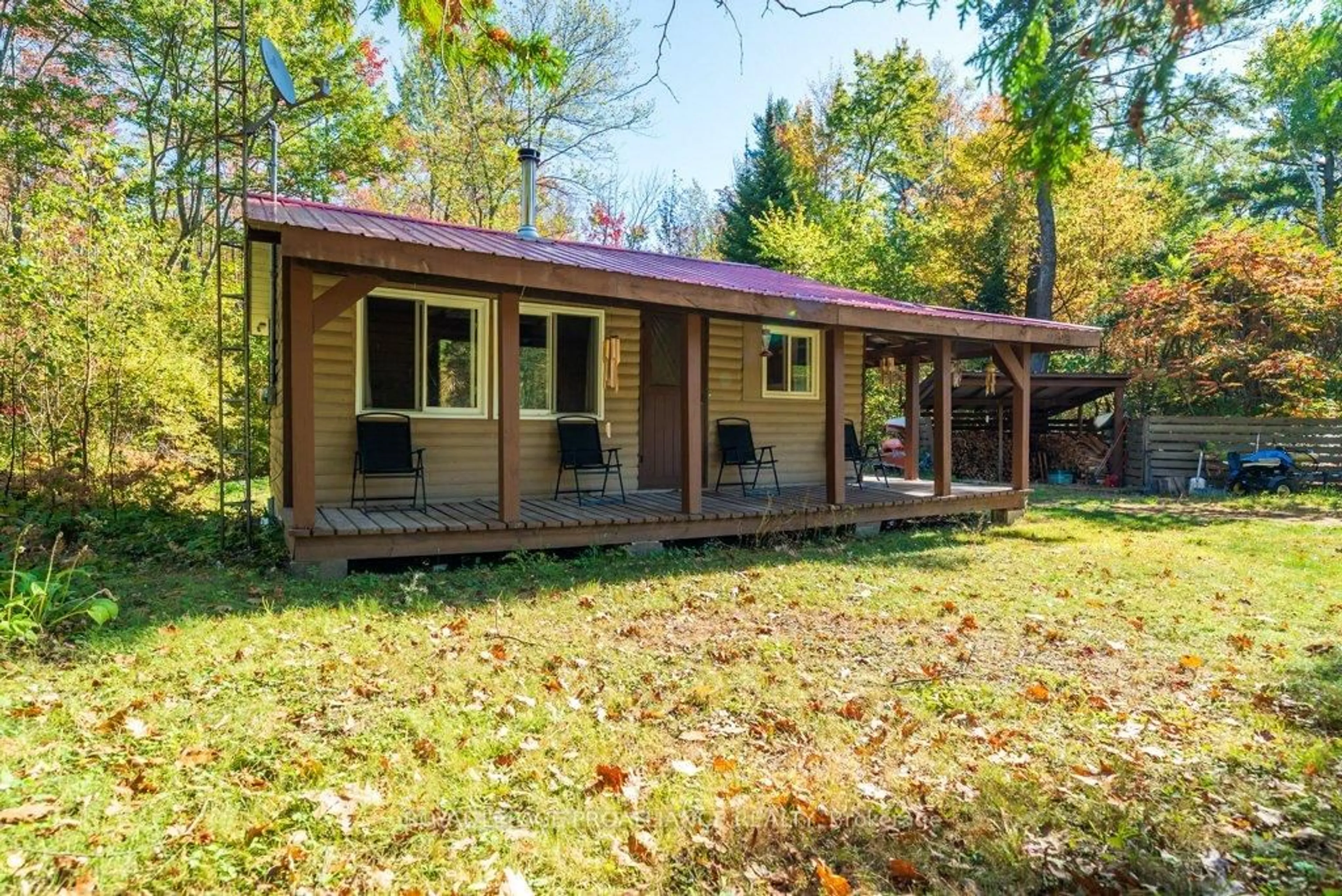 Patio, forest/trees view for 525 Skootamatta Lake Rd, Cloyne Ontario K0H 1K0