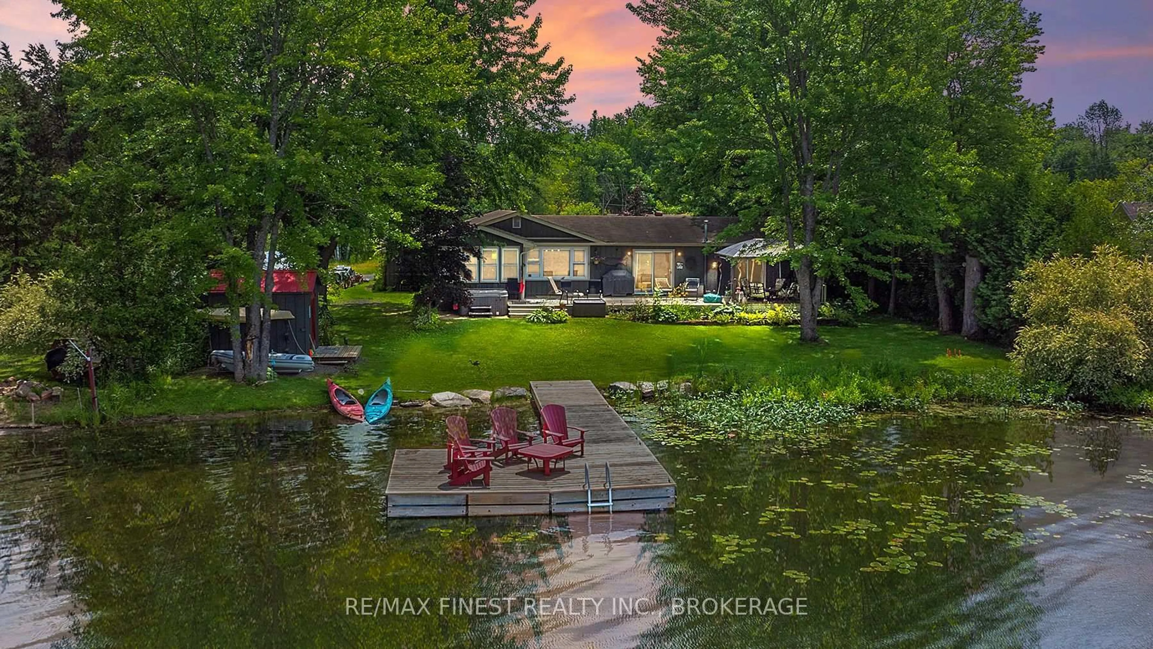A pic from outside/outdoor area/front of a property/back of a property/a pic from drone, water/lake/river/ocean view for 912 Moonlight Lane, Lansdowne Village Ontario K0E 1L0