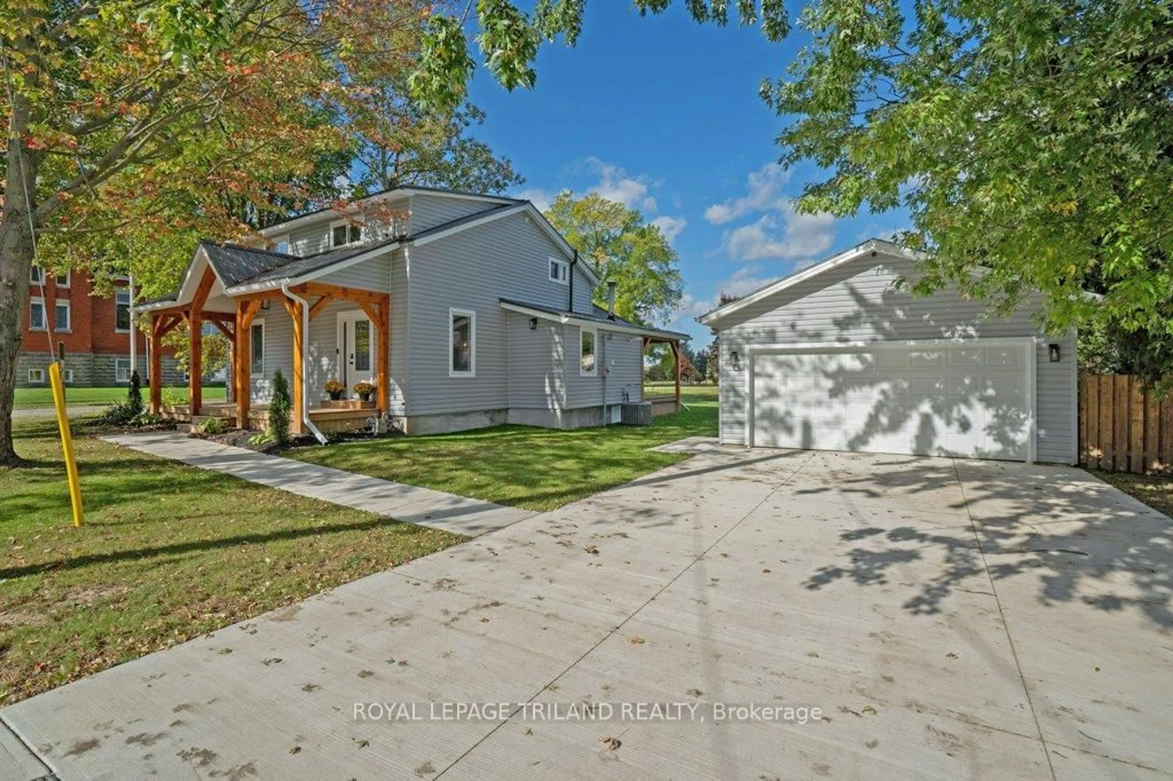 A pic from outside/outdoor area/front of a property/back of a property/a pic from drone, street for 35620 Fingal Line, Southwold Ontario N0L 1K0