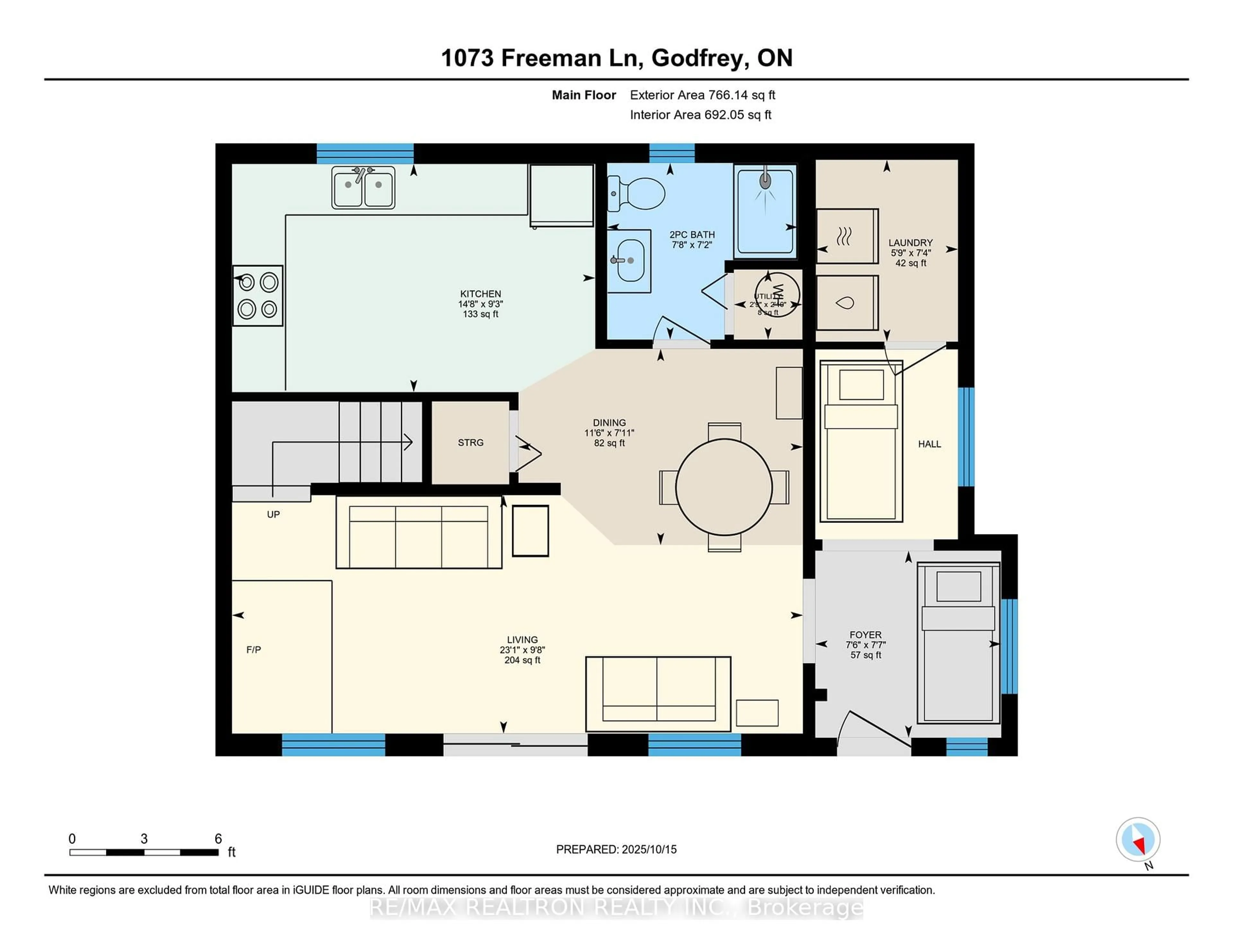 Floor plan for 1073 Freeman Lane, Godfrey Ontario K0H 1T0