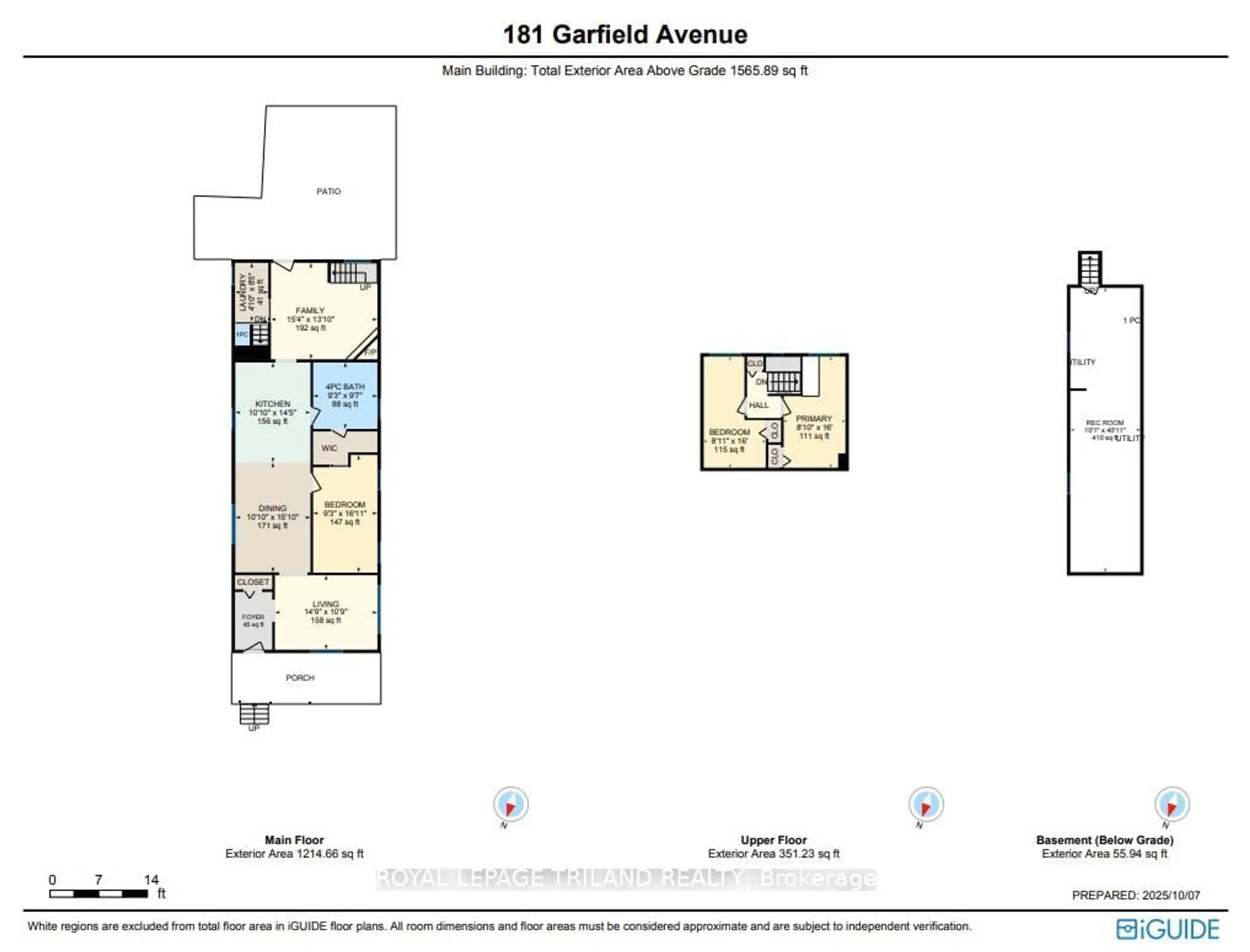 Floor plan for 181 Garfield Ave, London South Ontario N6C 2B9