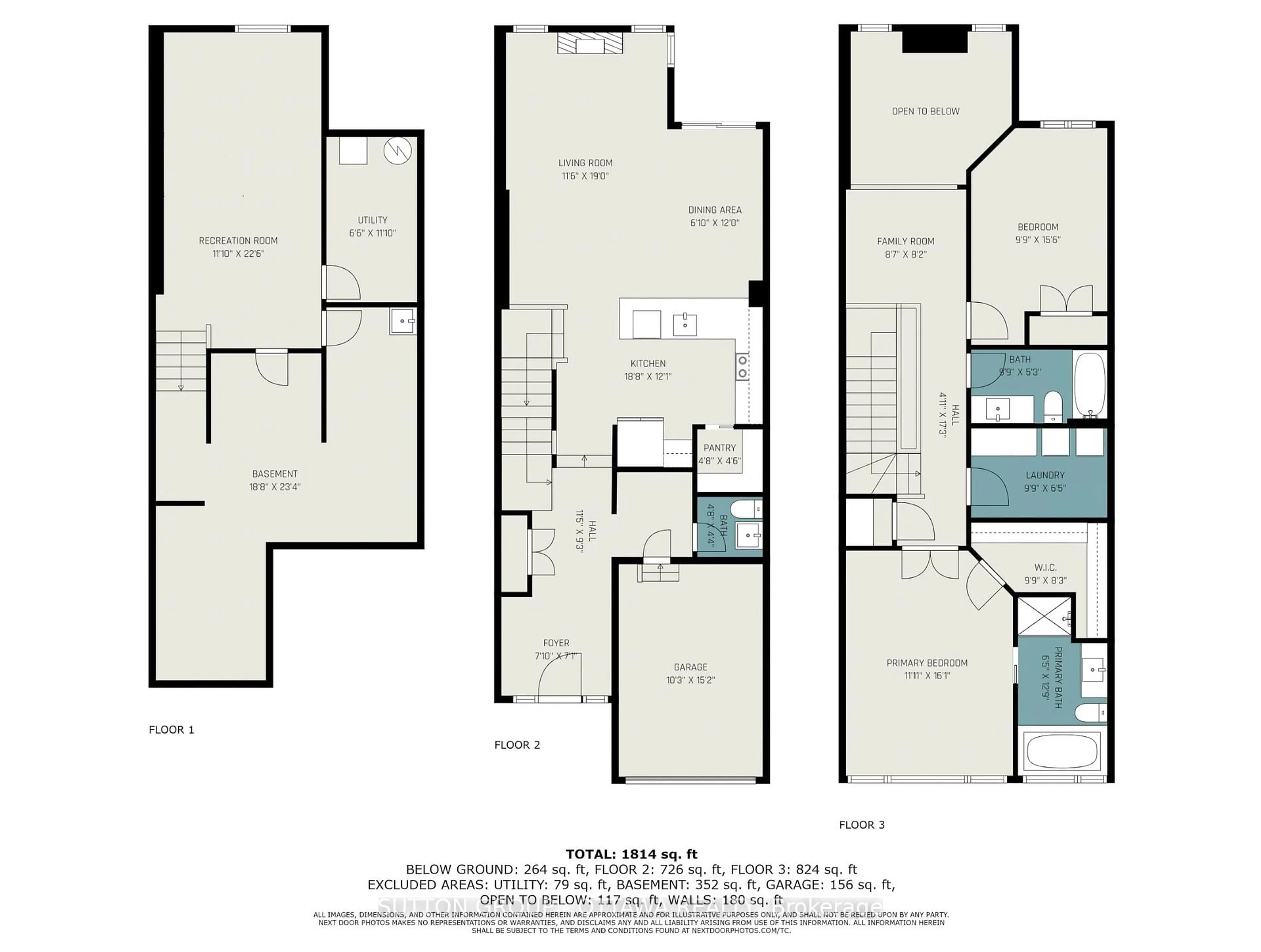 Floor plan for 536 Rowers Way, Ottawa Ontario K1X 0C6